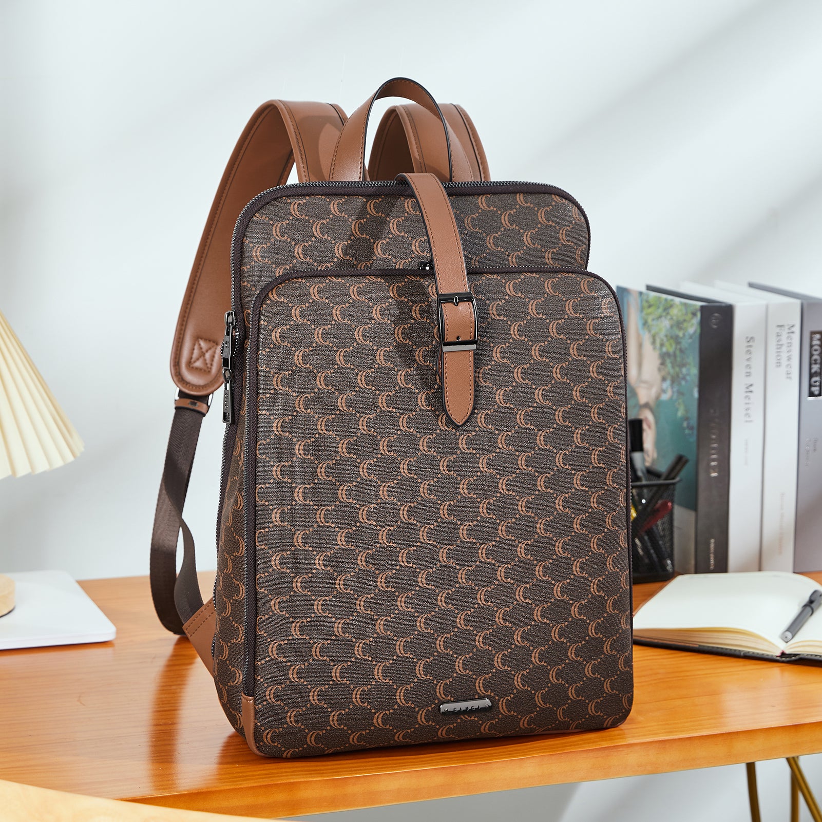 Koch Genuine Leather 15.6 Inch Laptop Backpack Purse For Women