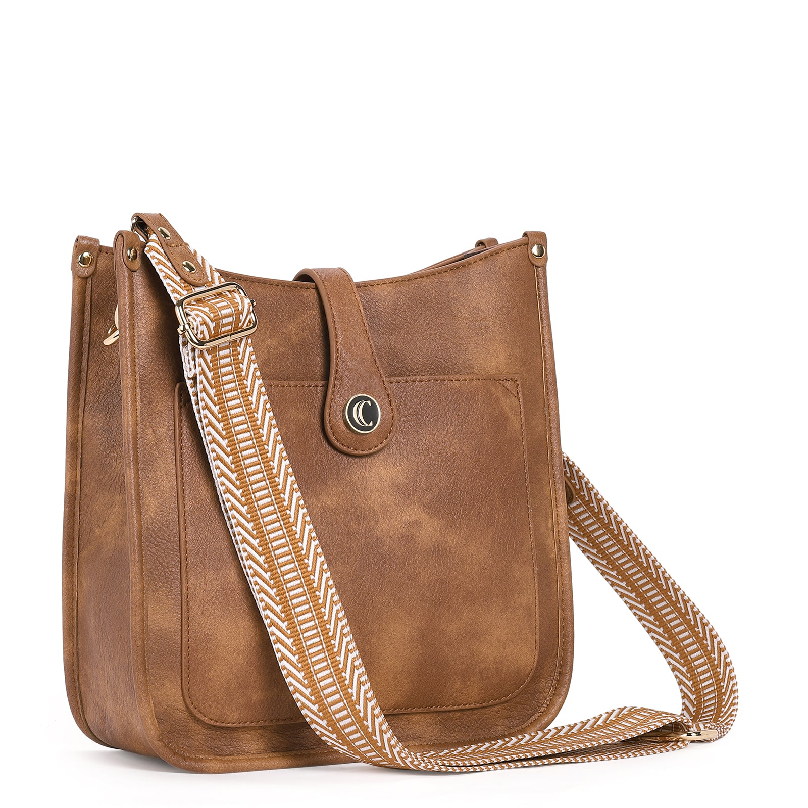 Crossbody Bags For Women Trendy Shoulder Bag Vegan Leather Purse with Two Straps