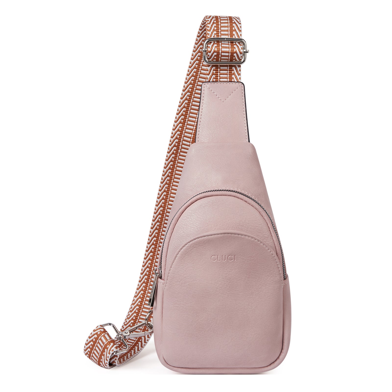 CLUCI Faux Leather Small Sling Bag Fashion Waist Packs with Guitar Strap for Women's Fanny Packs