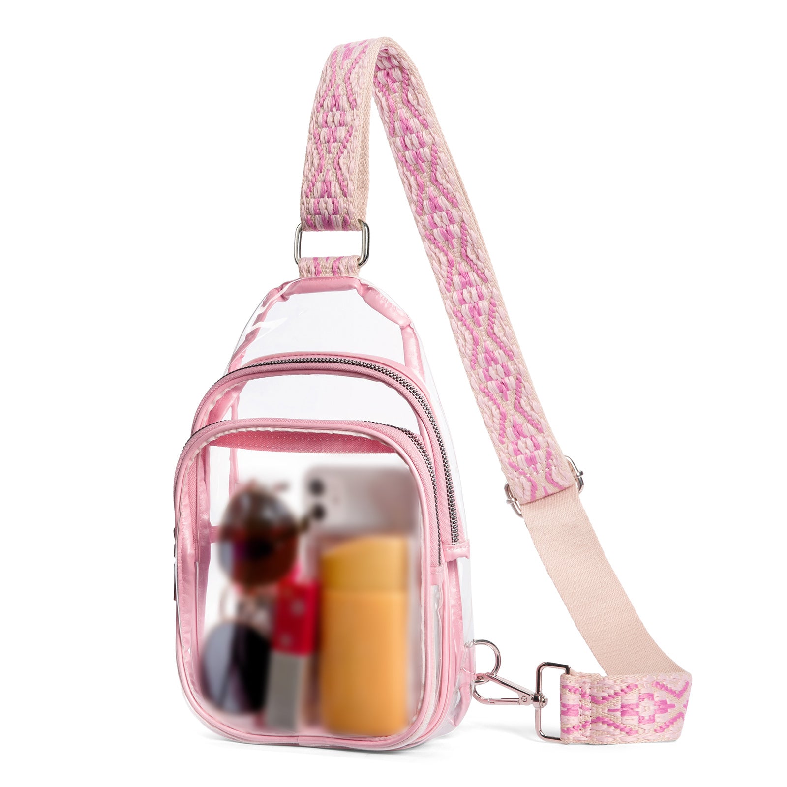 CLUCI Stadium TPU Transparent Clear Sling Bag Approved for Women with Adjustable Strap