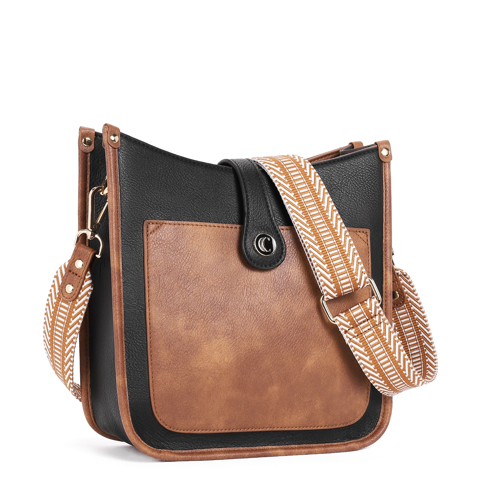 Crossbody Bags For Women Trendy Shoulder Bag Vegan Leather Purse with Two Straps