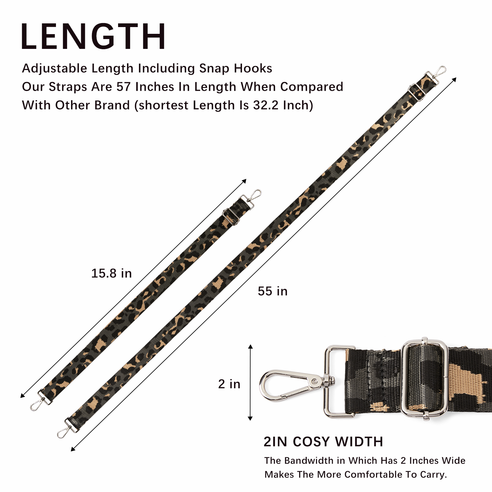 CLUCI Adjustable Wide Strap