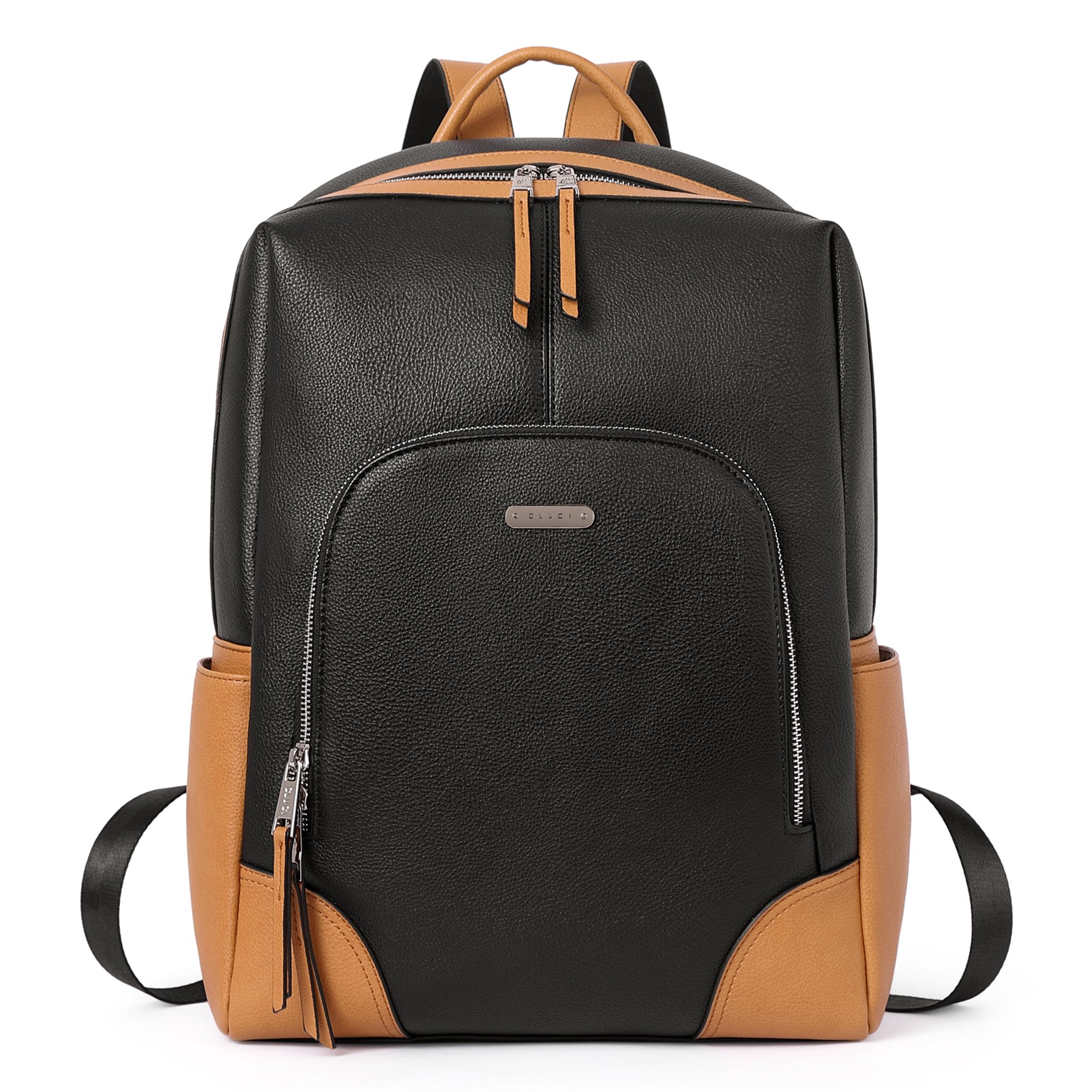 CLUCI Womens Laptop Backpack Leather 15.7 Inch Computer Backpack College Travel Vintage Daypack