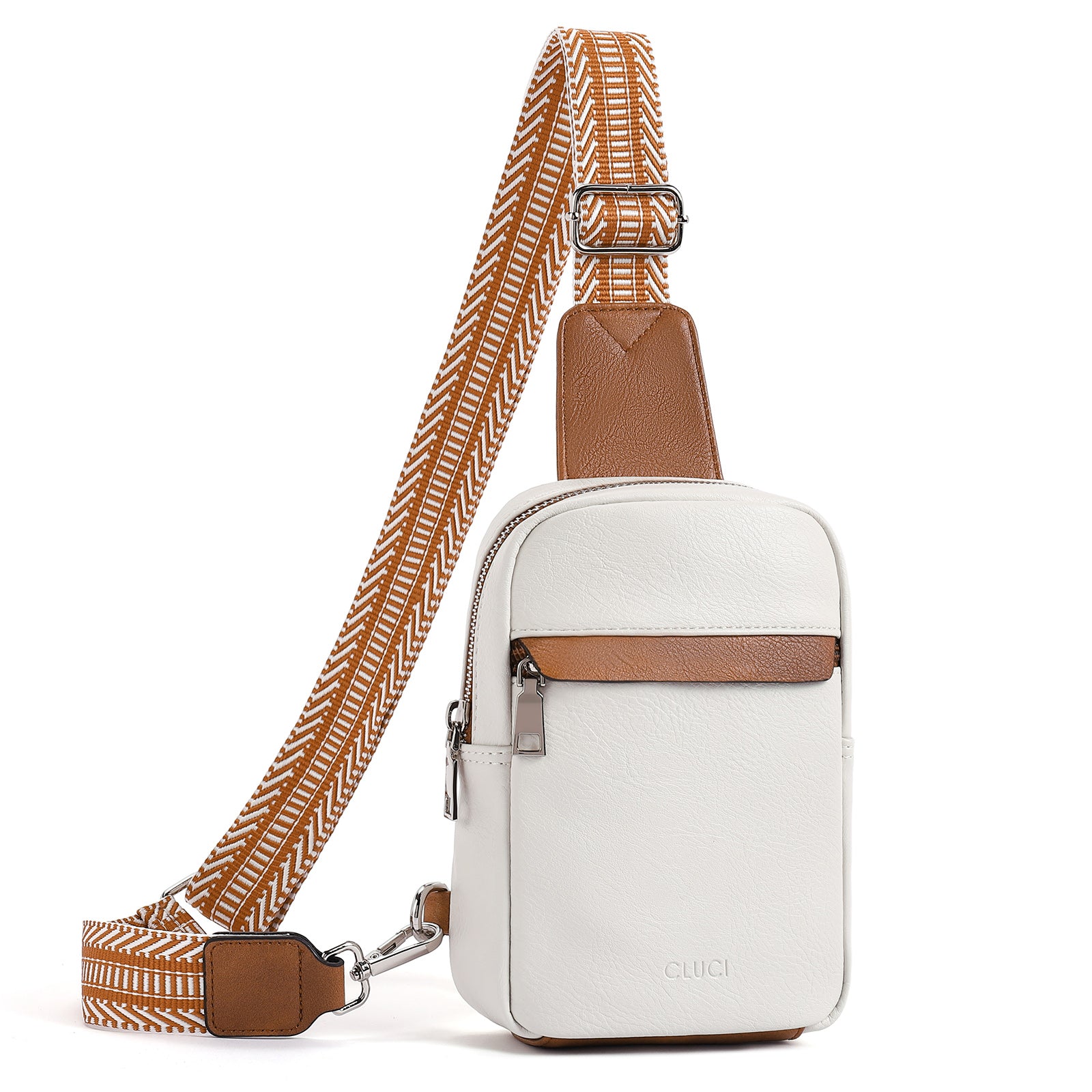 CLUCI Small Sling Bag Vegan Leather Crossbody Chest Bags Trendy Women'