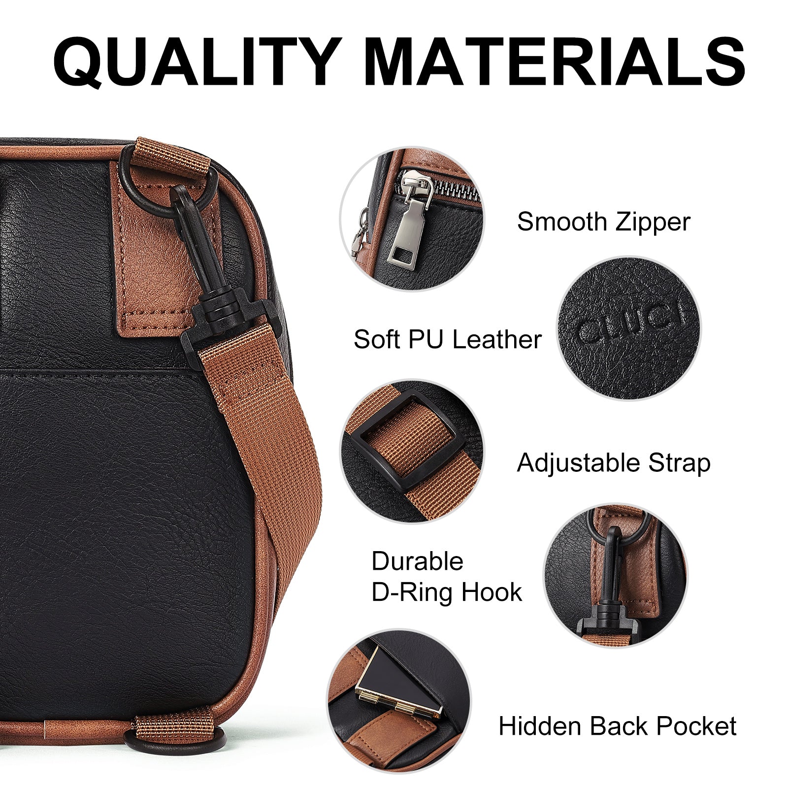 CLUCI Trendy Multi Position Fanny Pack Belt Bag Crossbody Purse Sling bag