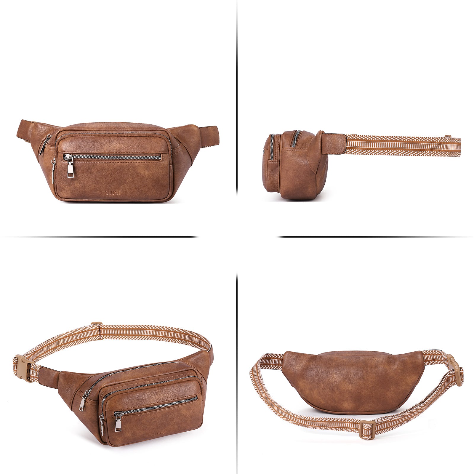 CLUCI Trendy Fanny Belt Sling Bag Crossbody Purse for Travel, Outdoors, Gym and Workouts