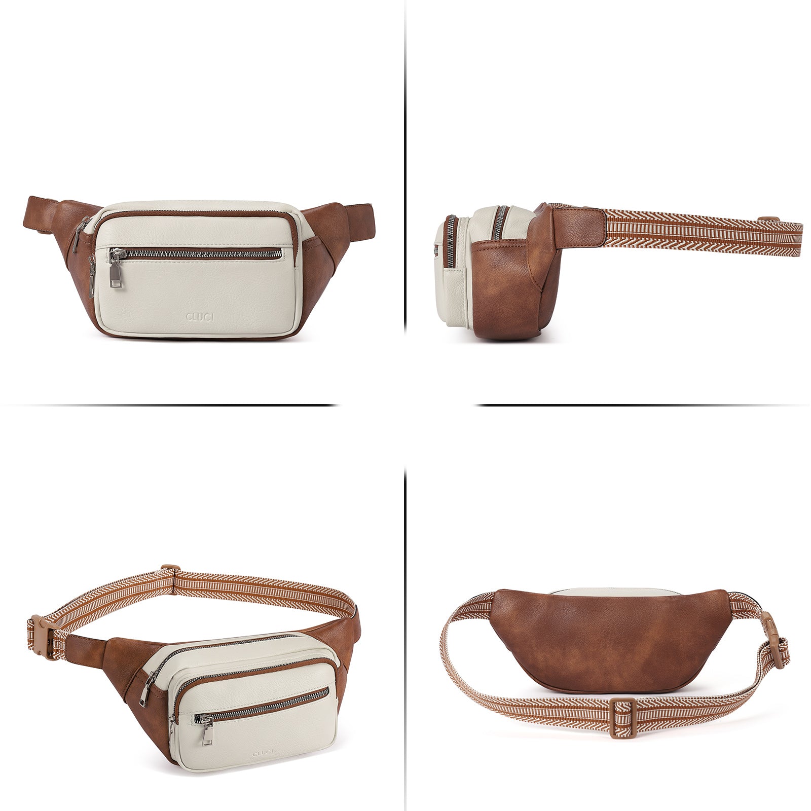 CLUCI Trendy Fanny Belt Sling Bag Crossbody Purse for Travel, Outdoors, Gym and Workouts