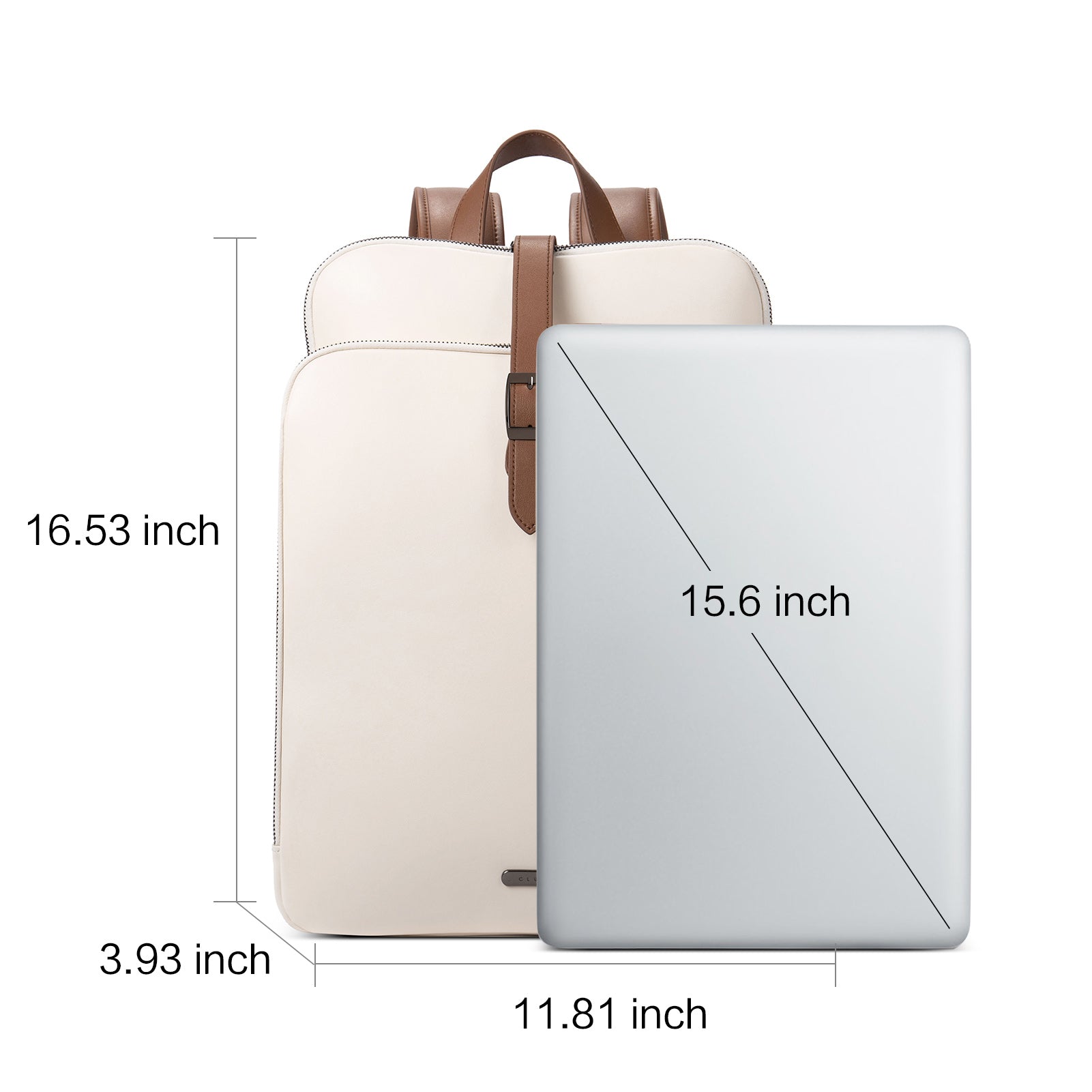 Koch Genuine Leather 15.6 Inch Laptop Backpack Purse For Women
