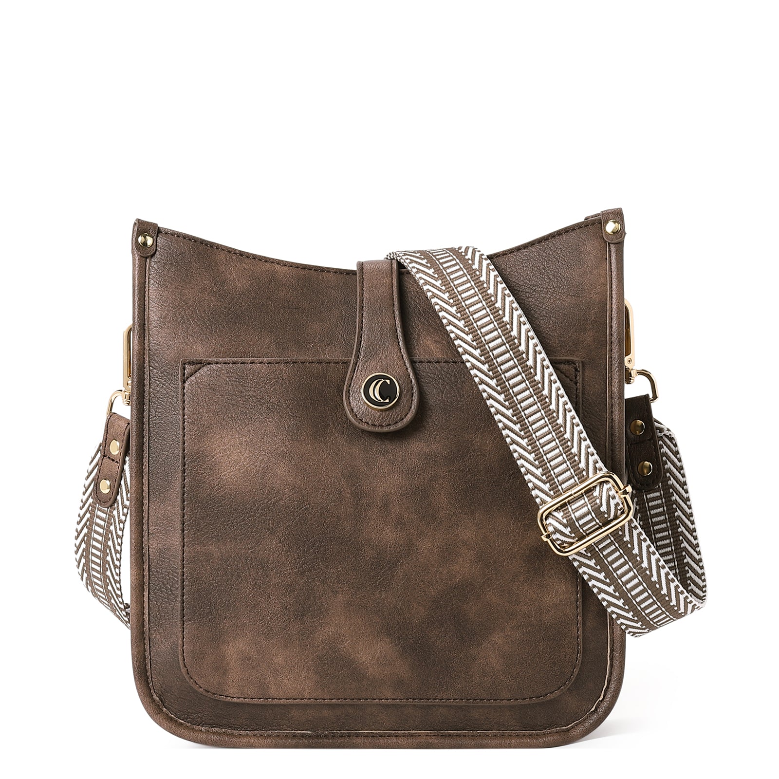Crossbody Bags For Women Trendy Shoulder Bag Vegan Leather Purse with Two Straps