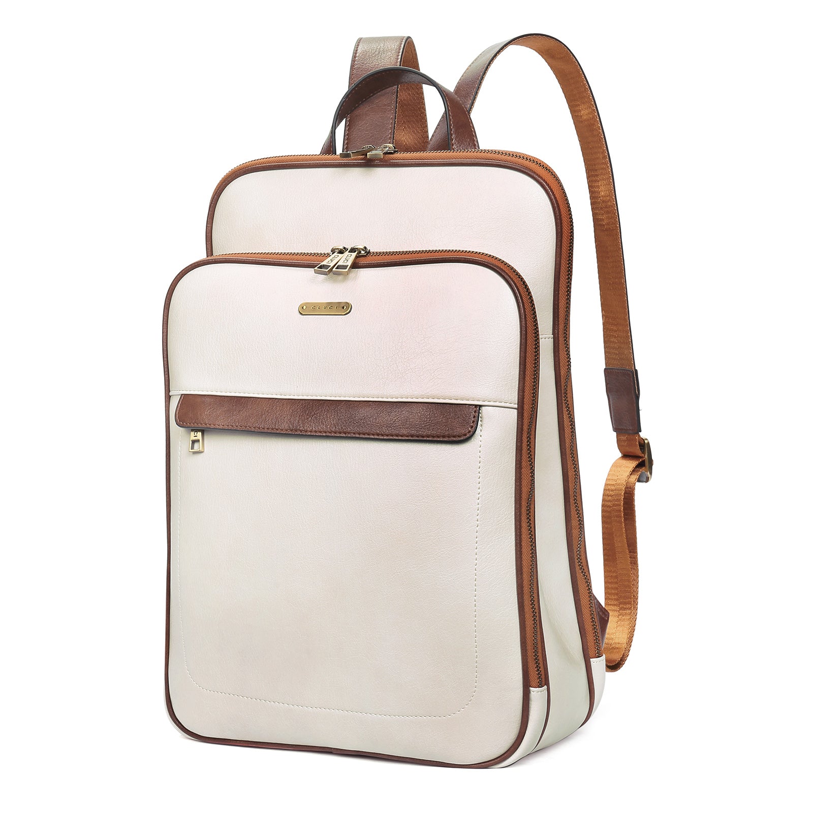 Leather computer outlet backpack