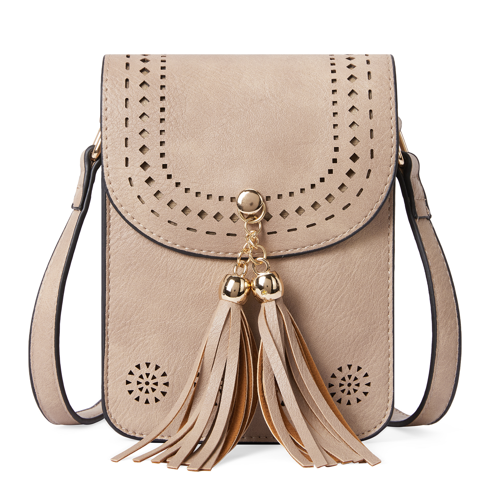 CLUCI Small Crossbody Bags for Women Trendy, Vegan Leather Cell Phone Purse Wallet with Tassel and Adjustable Strap