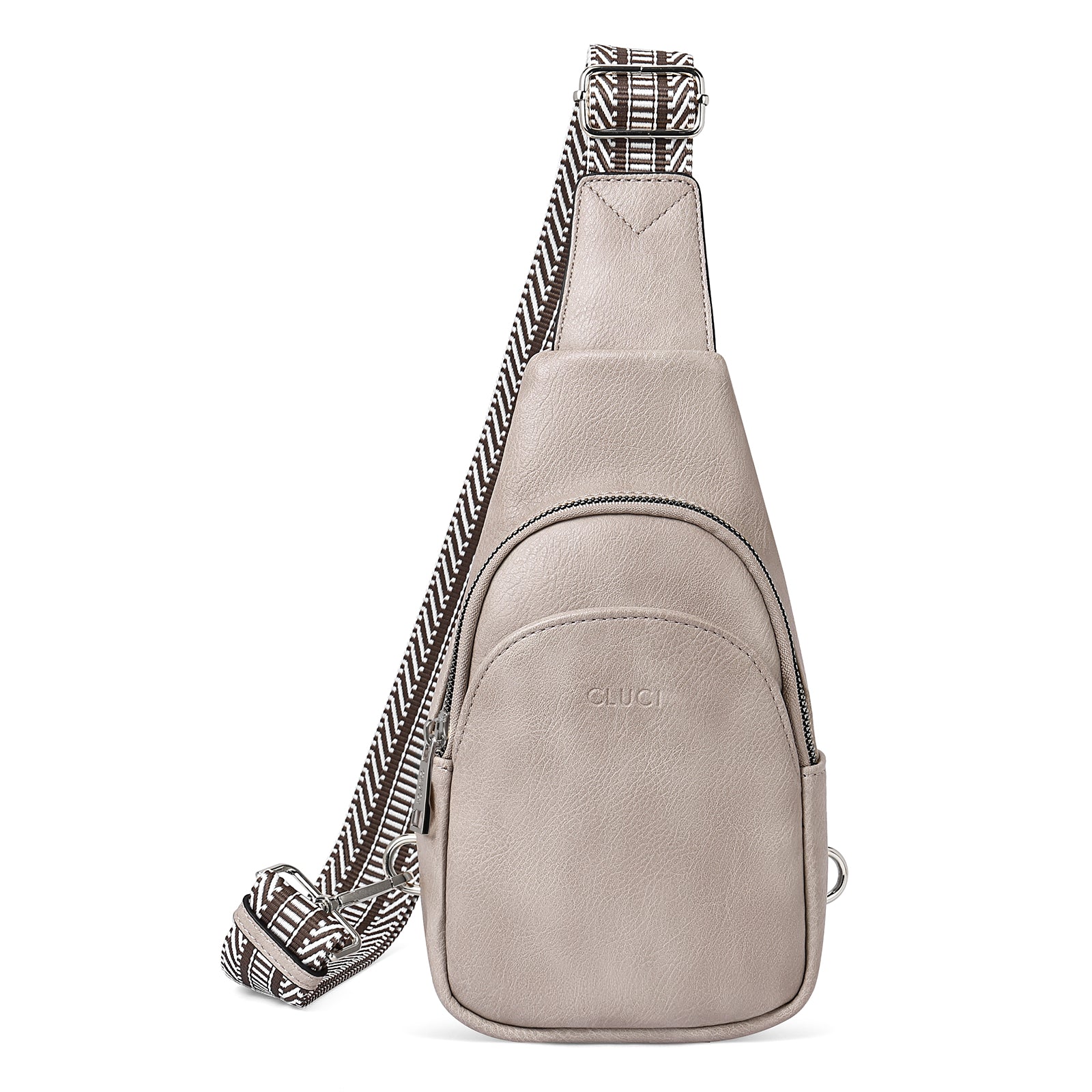 CLUCI Faux Leather Small Sling Bag Fashion Waist Packs with Guitar Strap for Women's Fanny Packs
