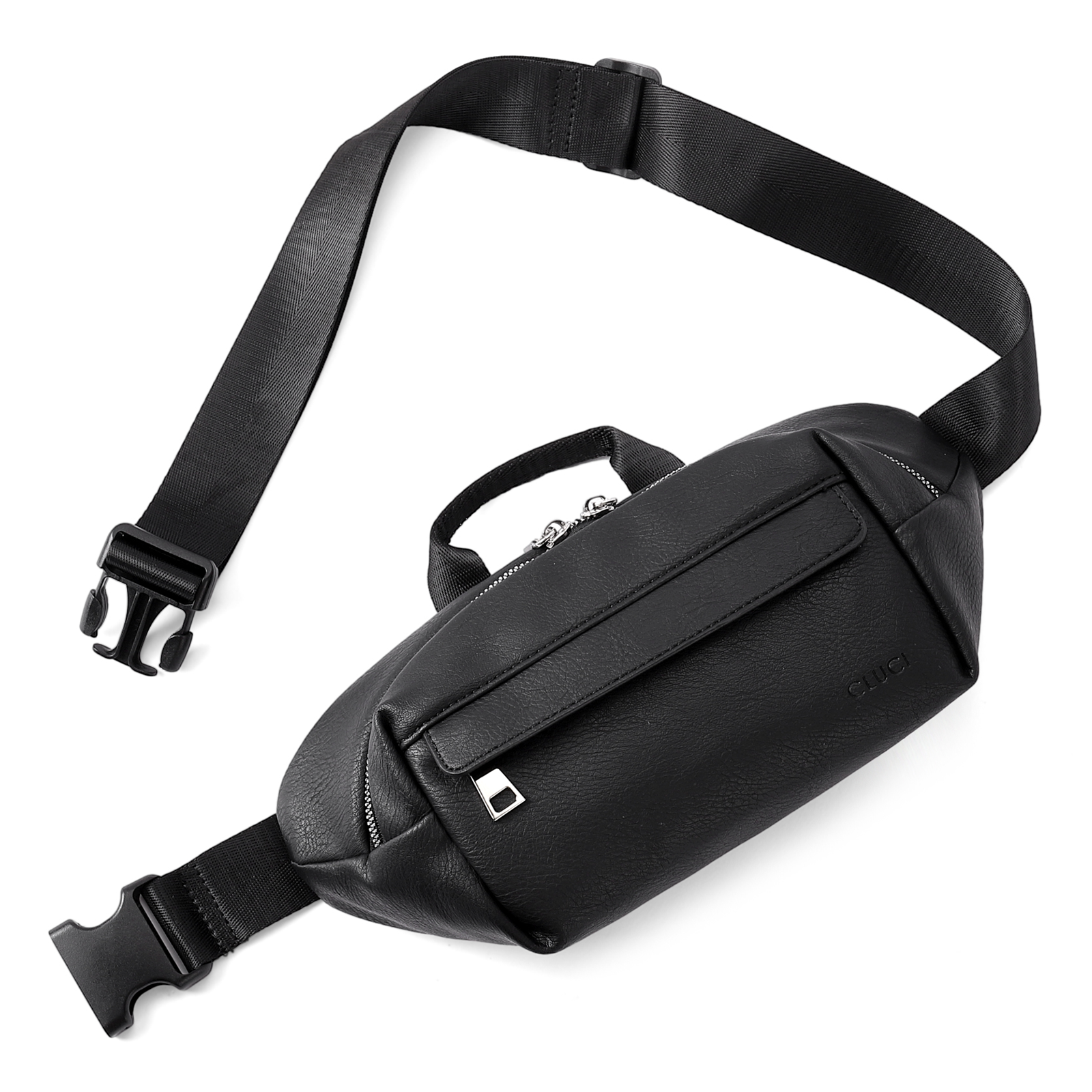 CLUCI Leather Belt Bag Fanny Pack Crossbody Bags for Women Trendy Waist Bag with Adjustable Strap