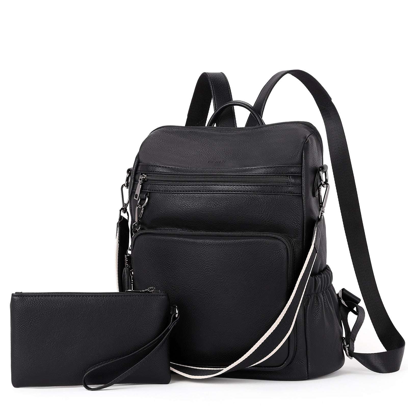 CLUCI Backpack Purse for Women Fashion Leather Designer Travel Large Ladies Shoulder Bags with Tassel