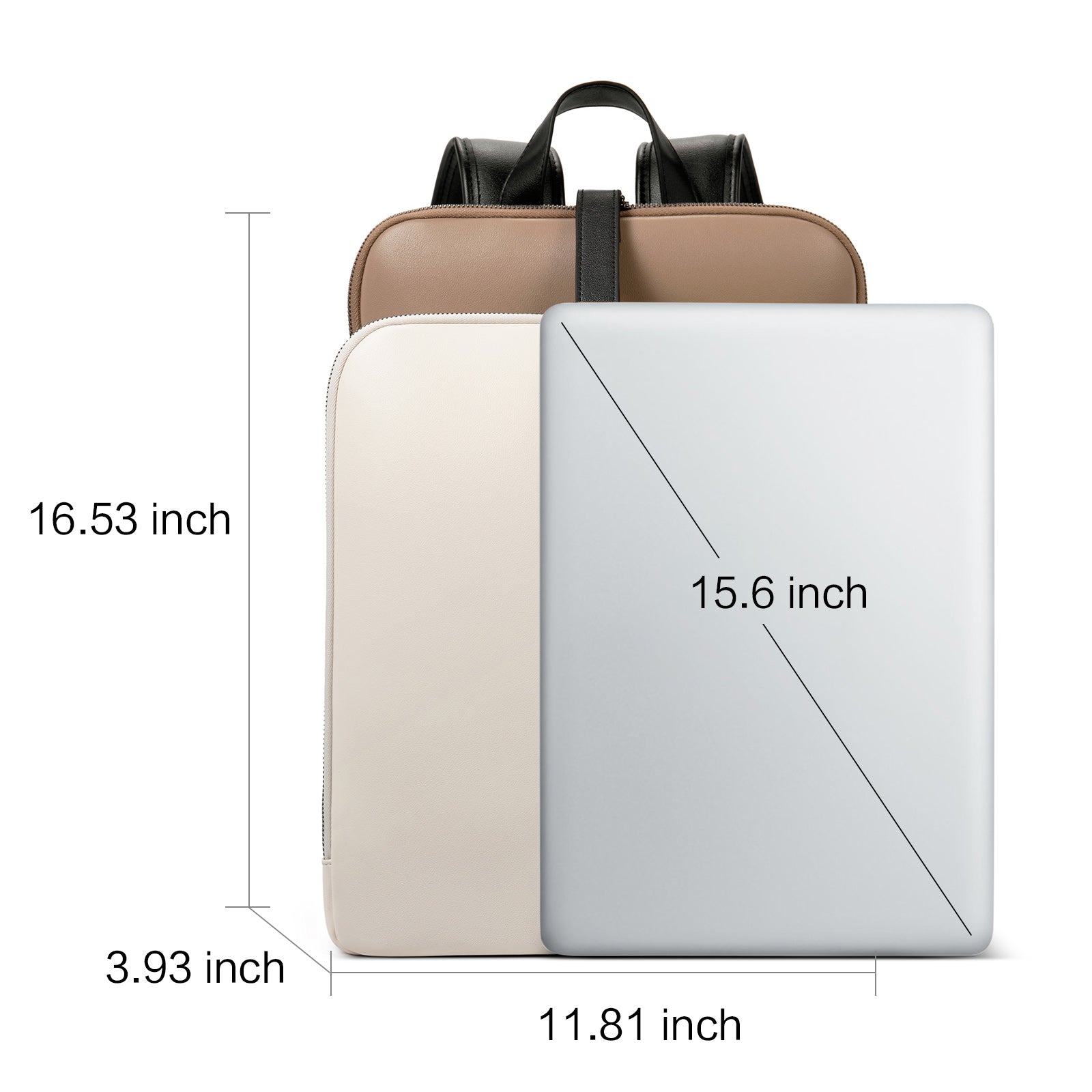 Koch Genuine Leather 15.6 Inch Laptop Backpack Purse For Women