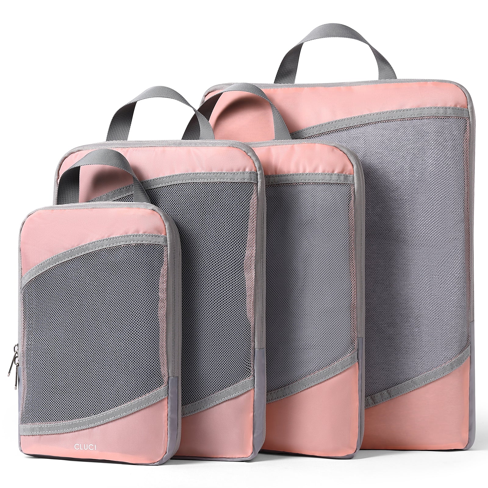 Compression Packing Cubes for Suitcase,CLUCI 4 Set Travel Essentials Organizer Bags for Luggage Travel Accessories