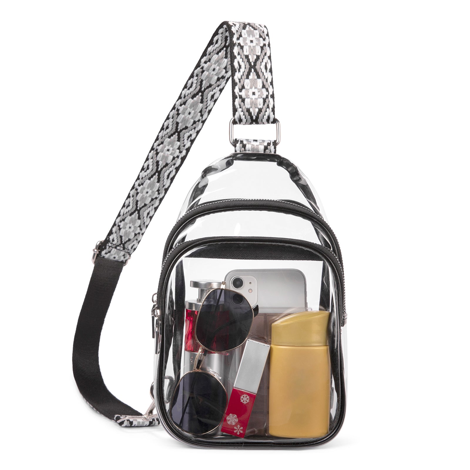 CLUCI Stadium TPU Transparent Clear Sling Bag Approved for Women with Adjustable Strap
