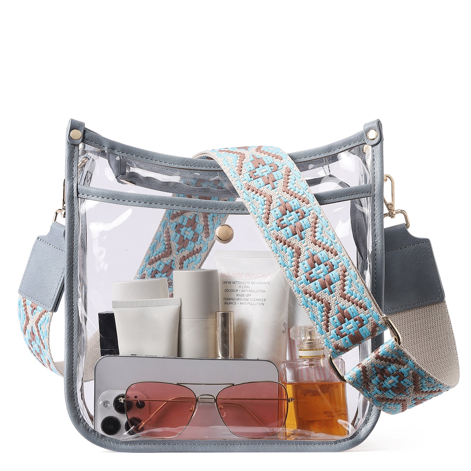 Clear Crossbody Purse Bag Stadium Approved For Women With Two Straps