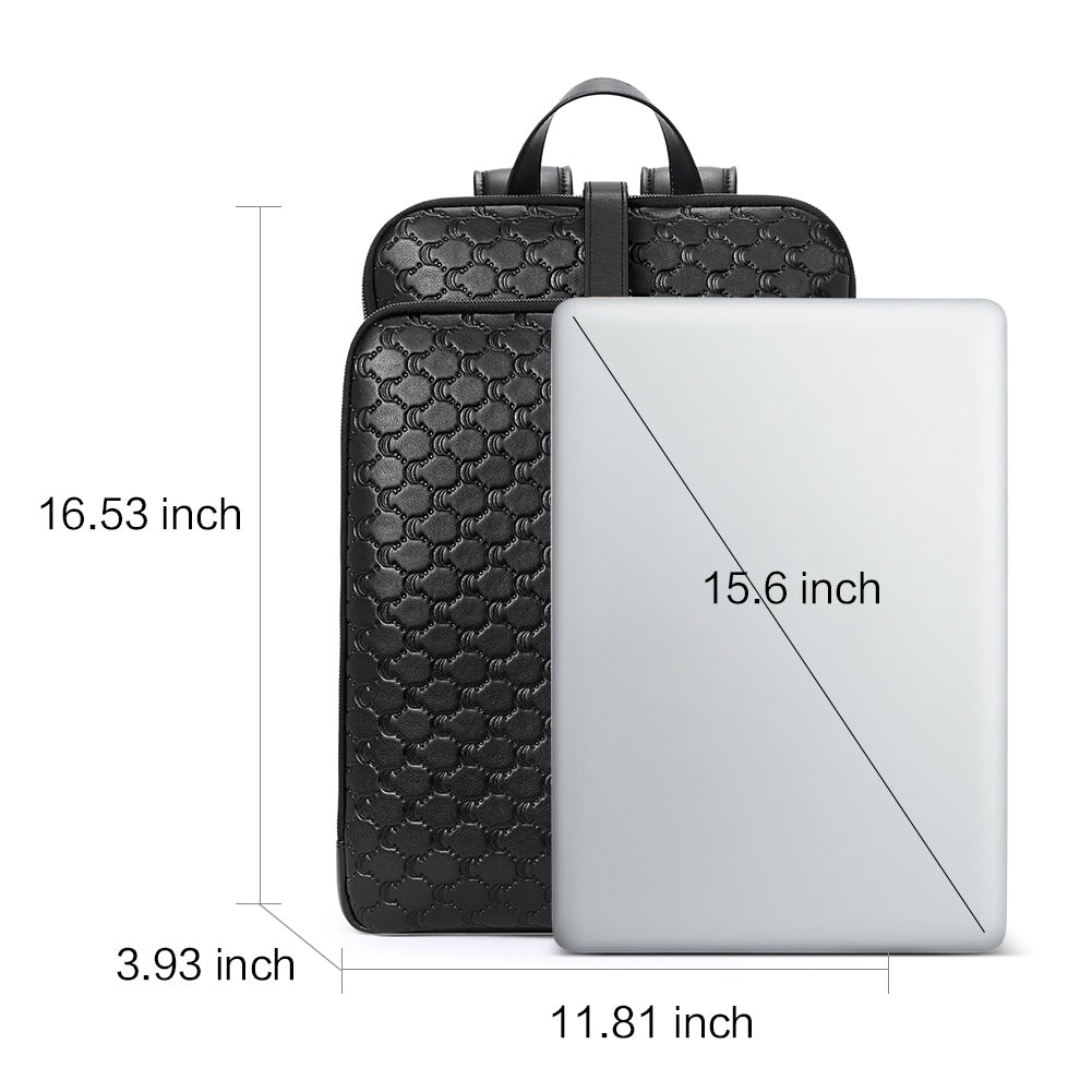 Koch Genuine Leather 15.6 Inch Laptop Backpack Purse For Women
