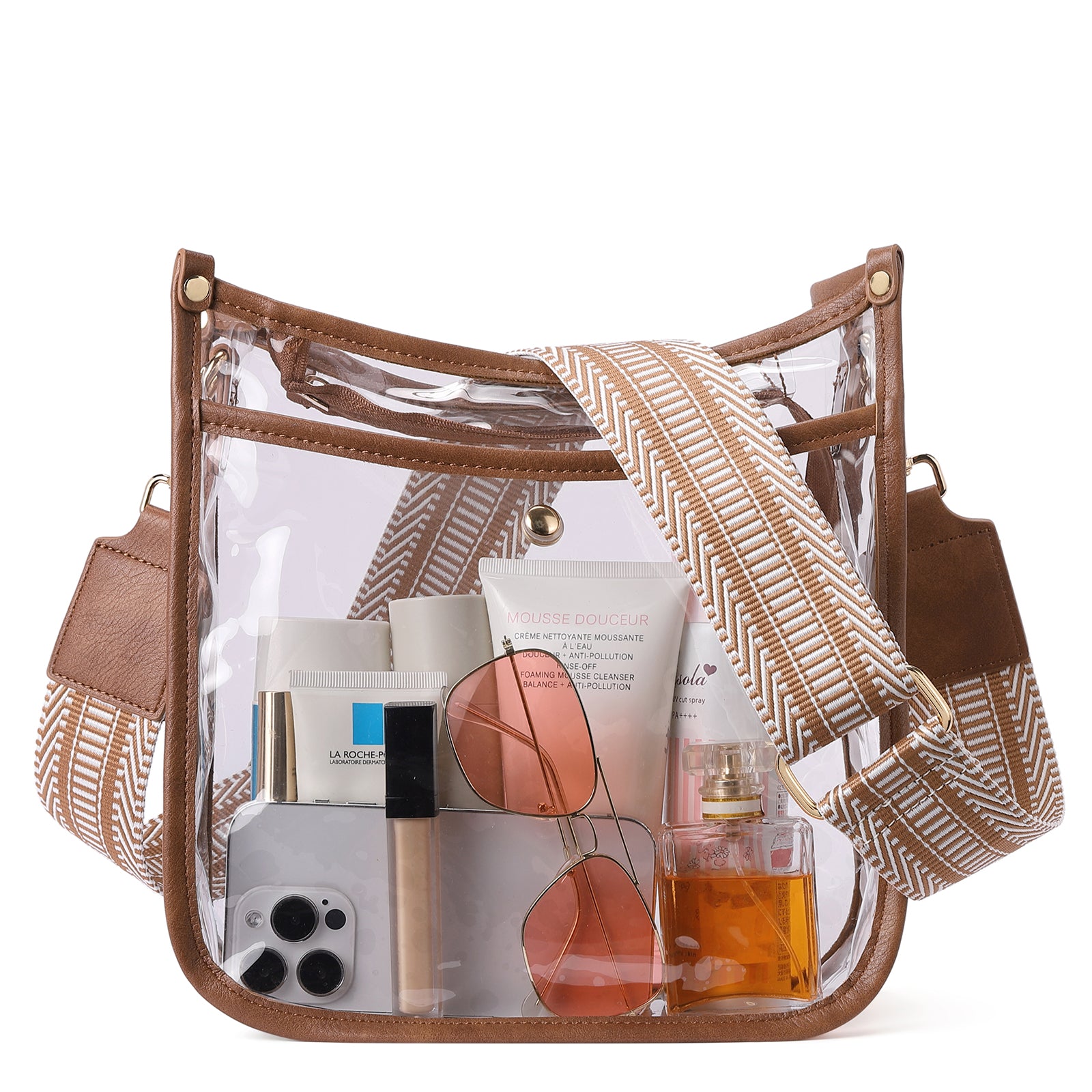 Clear Crossbody Purse Bag Stadium Approved For Women With Two Straps