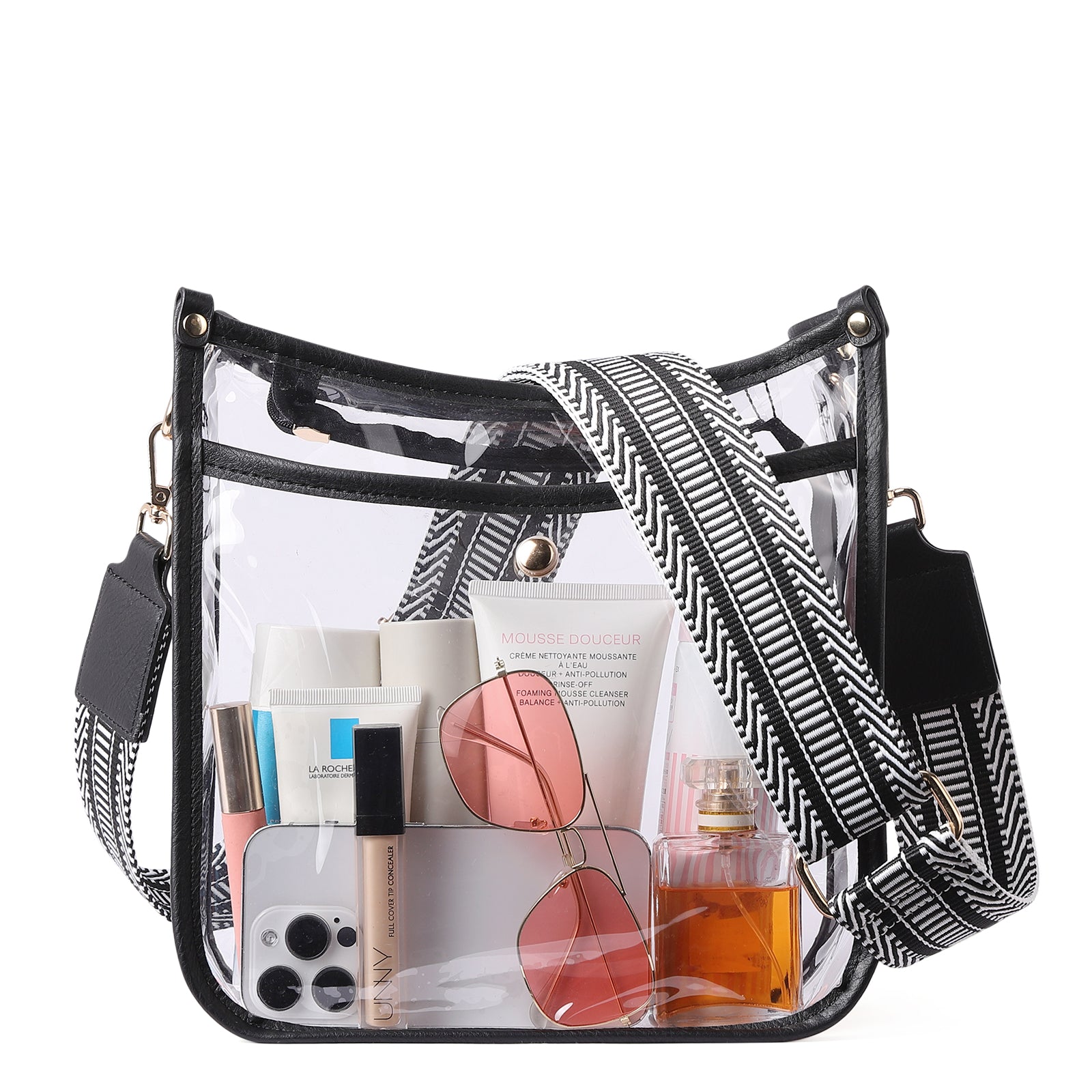 Clear Crossbody Purse Bag Stadium Approved For Women With Two Straps