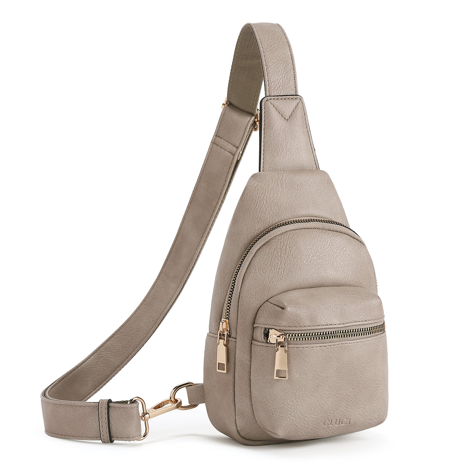 CLUCI Small Sling Bag Leather Crossbody Fanny Packs Trendy Women's Chest Bag