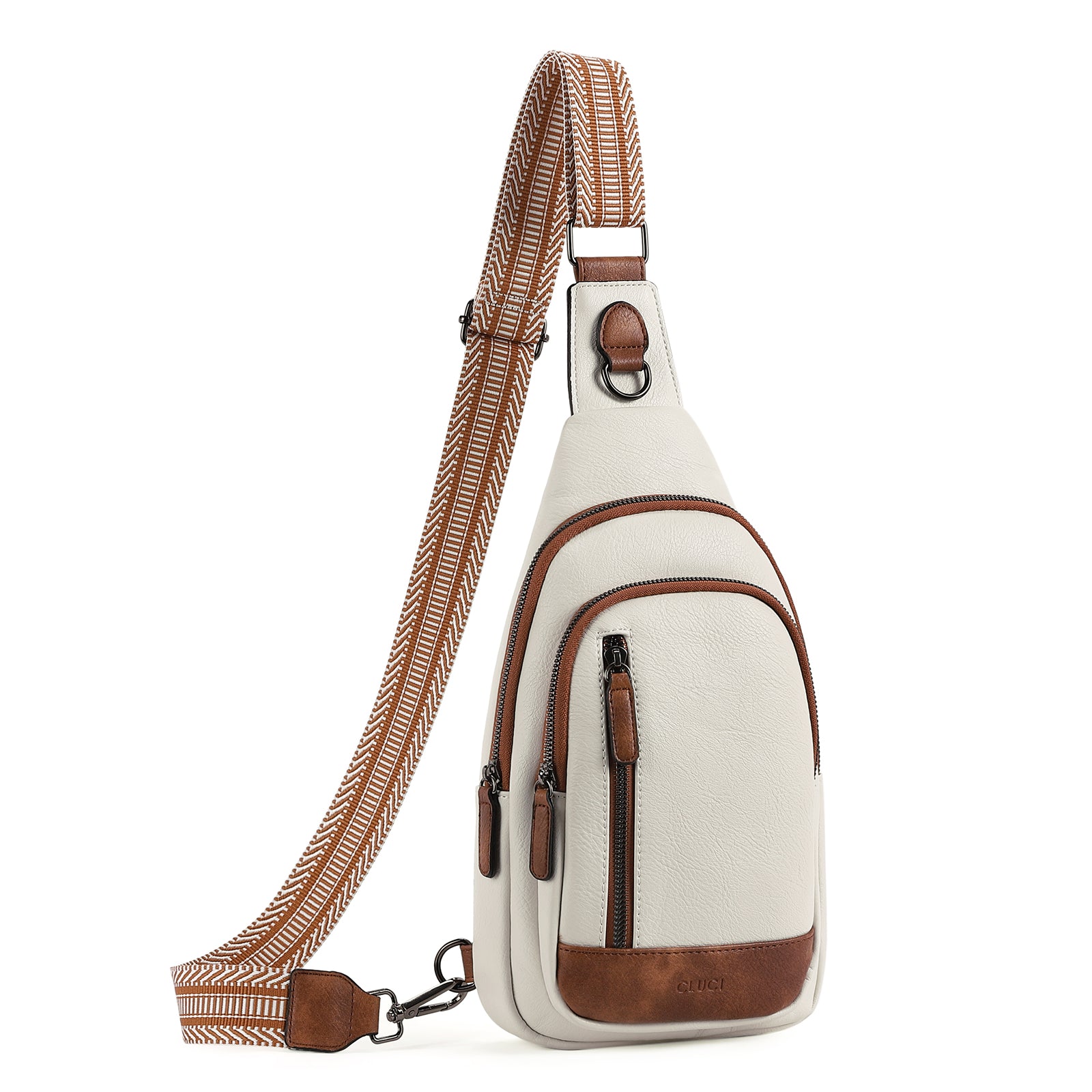 CLUCI Sling Bag for Women Crossbody Leather Large Sling Backpack Fanny