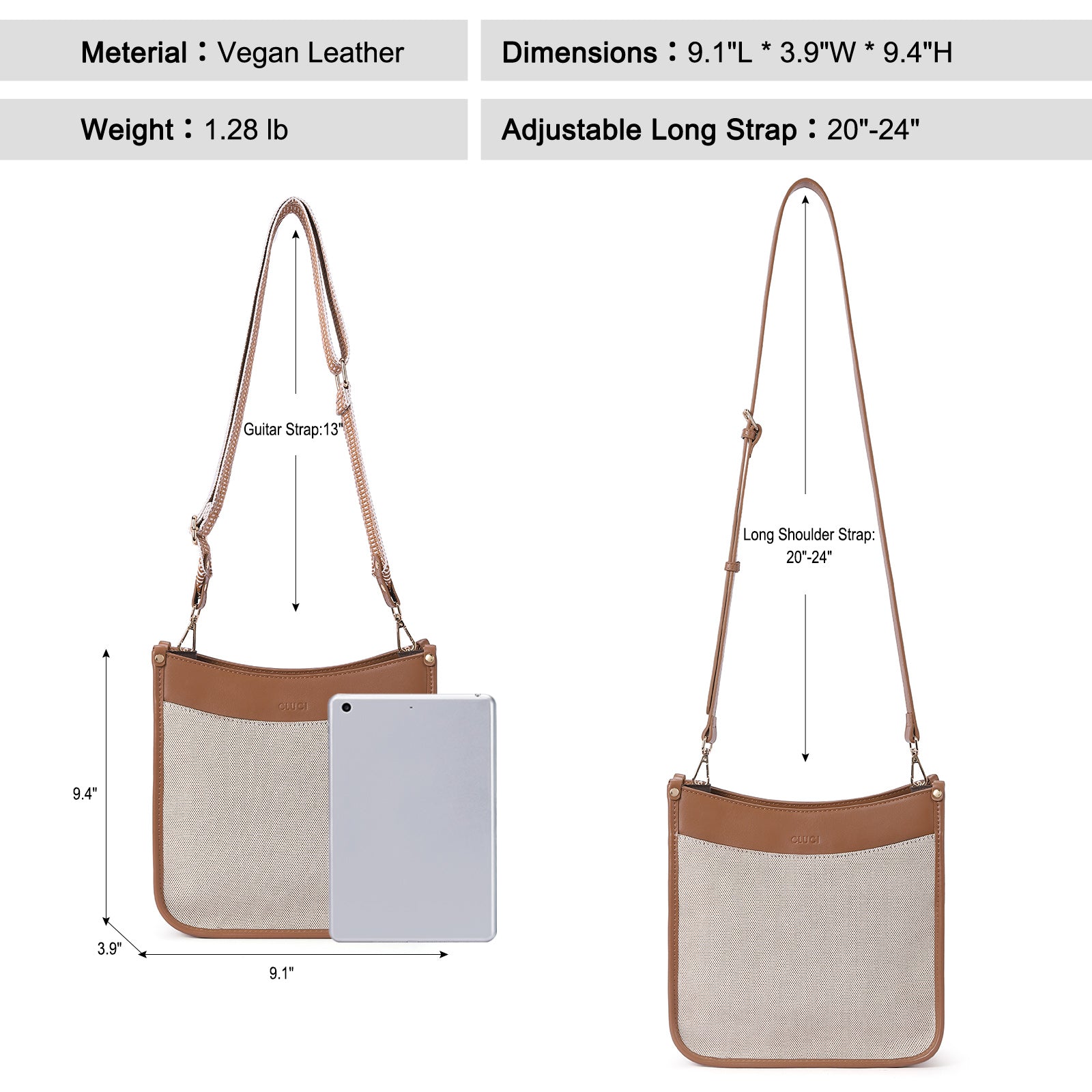 Trendy Medium Crossbody Bags with Two Straps