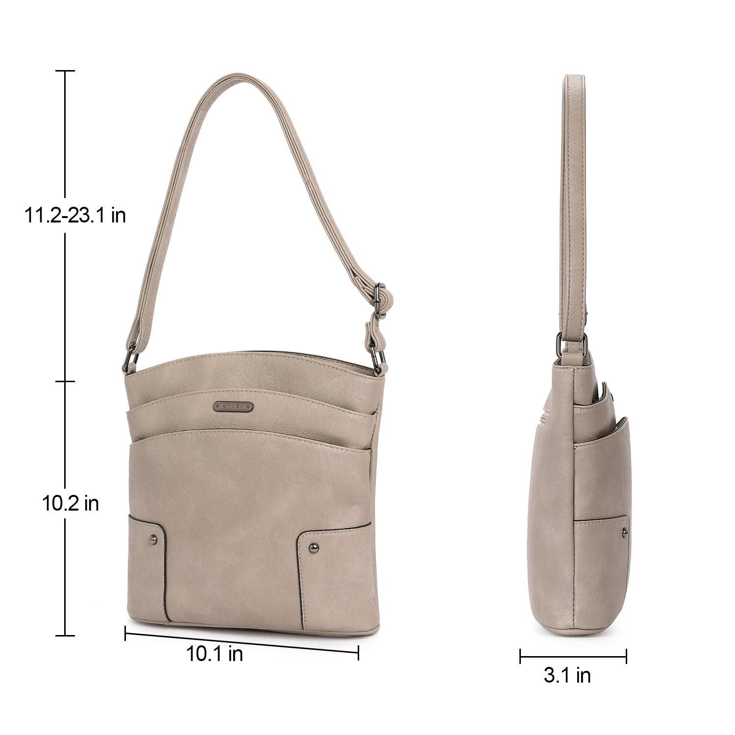 Amos Triple Pockets Vintage Crossbody Bag | Creative Pattern