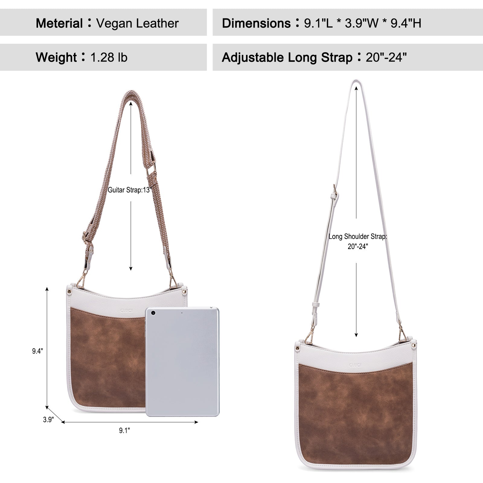 Trendy Medium Crossbody Bags with Two Straps