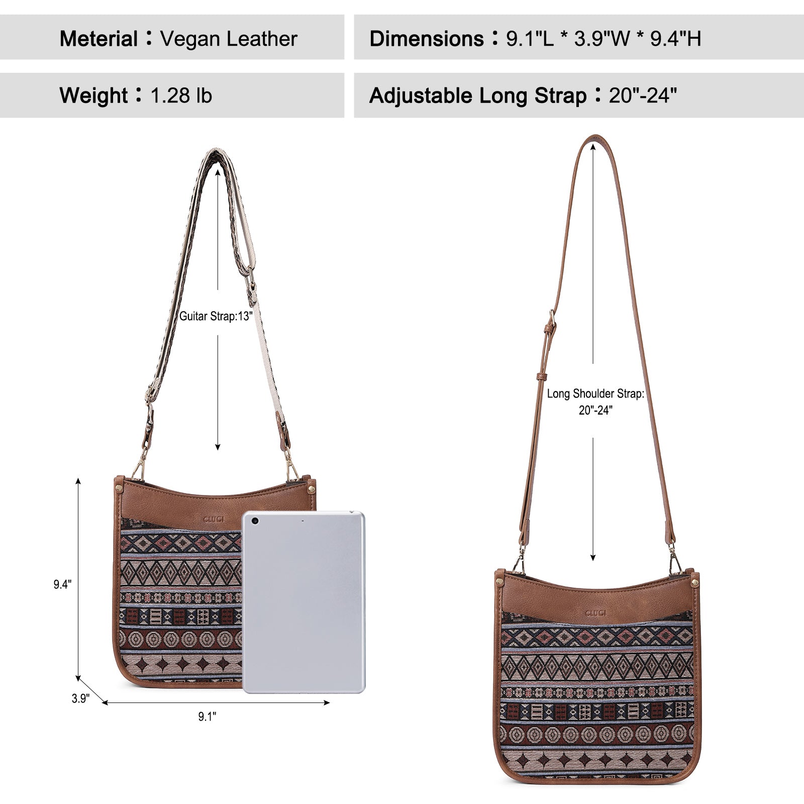 Trendy Medium Crossbody Bags with Two Straps