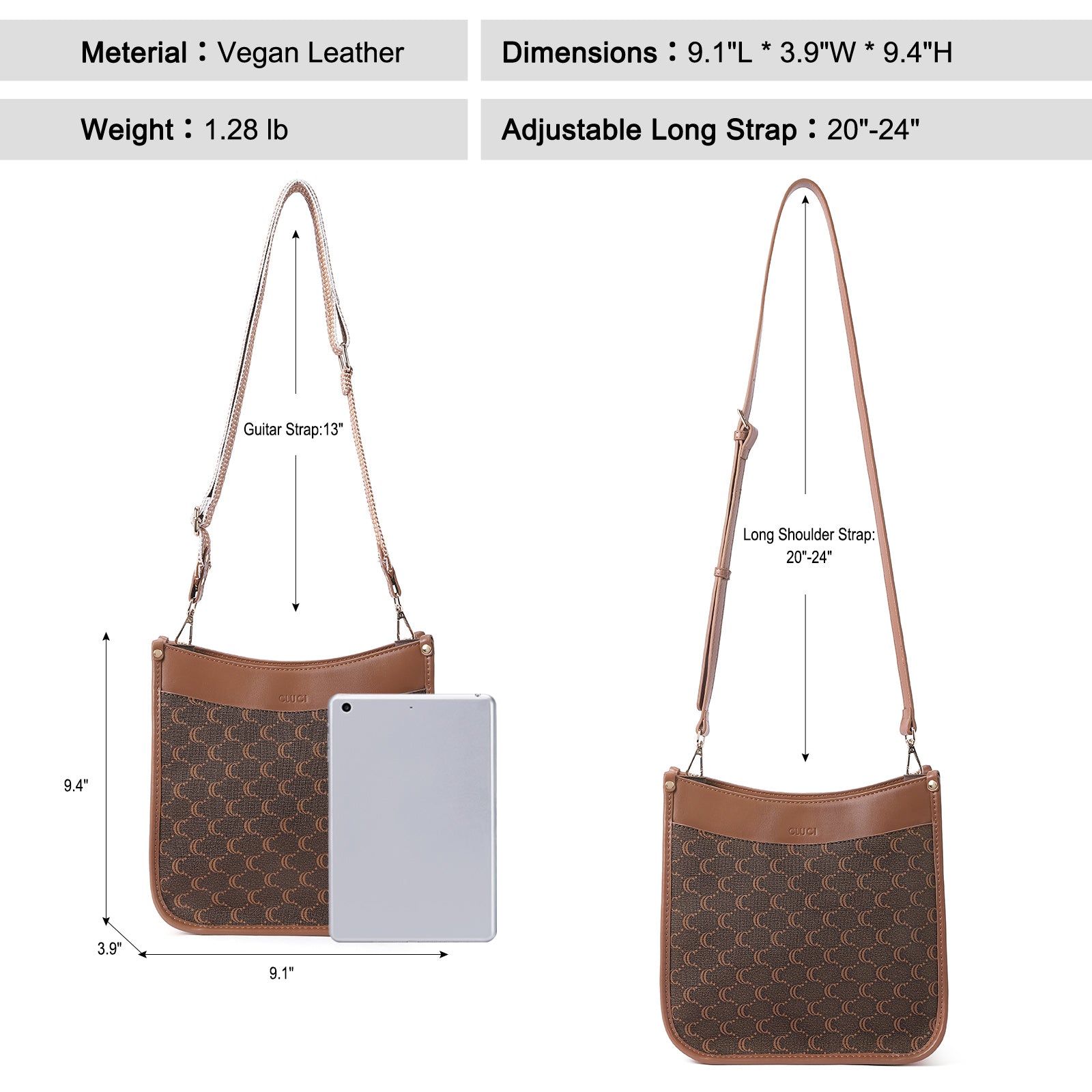 Trendy Medium Crossbody Bags with Two Straps
