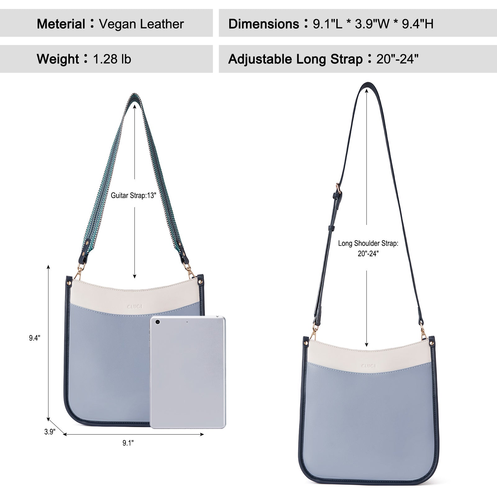 Trendy Medium Crossbody Bags with Two Straps