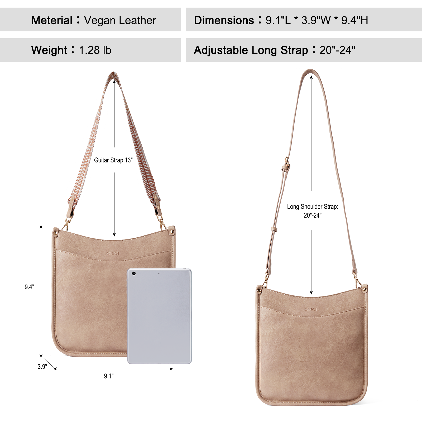 Trendy Medium Crossbody Bags with Two Straps