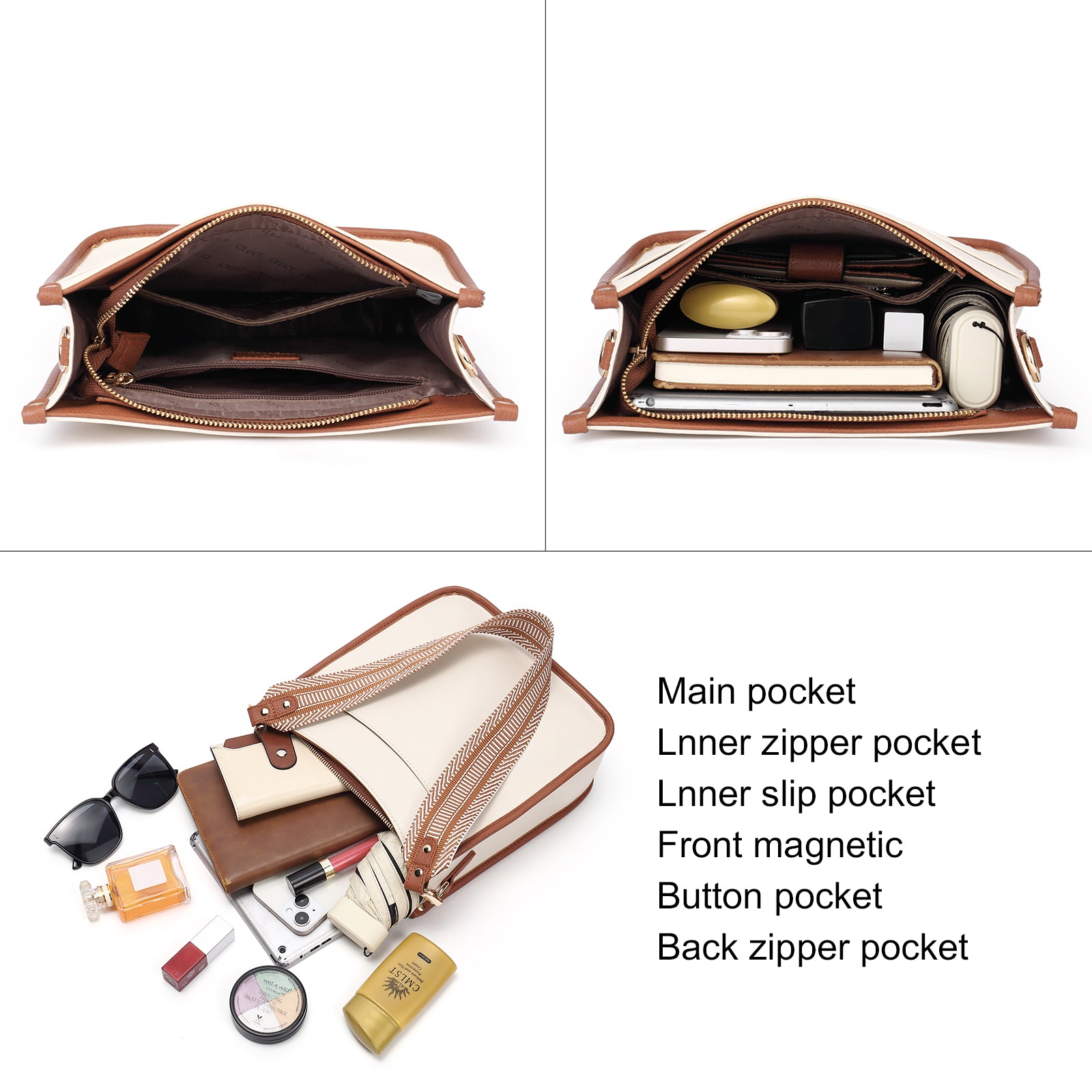 Trendy Medium Crossbody Bags with Two Straps