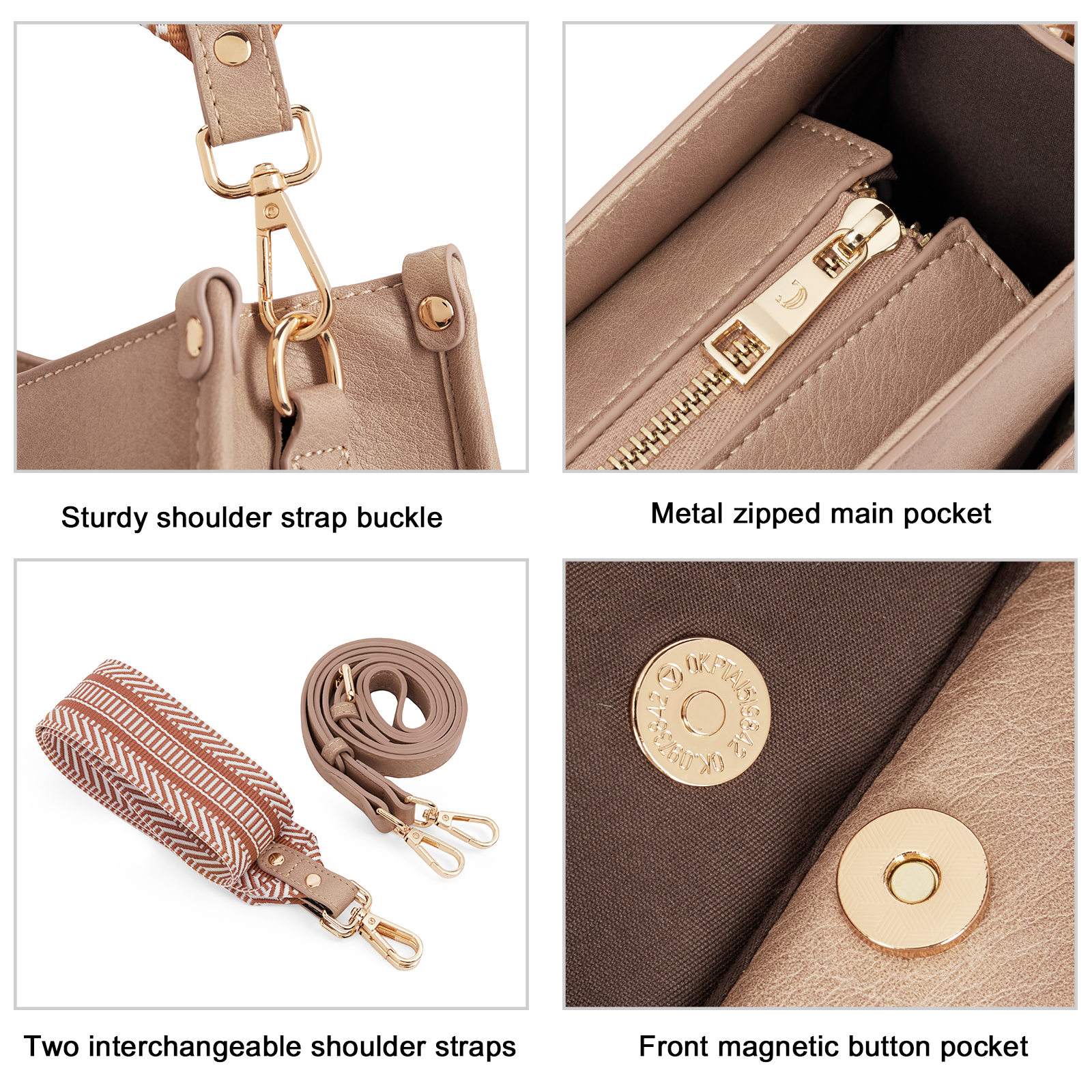 Trendy Medium Crossbody Bags with Two Straps