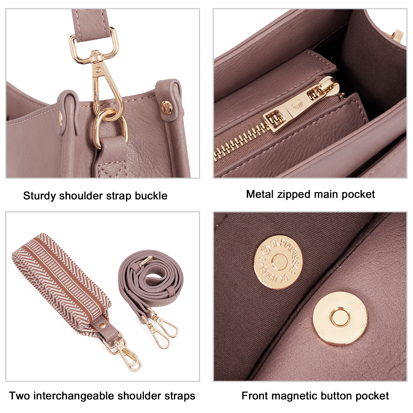 Trendy Medium Crossbody Bags with Two Straps