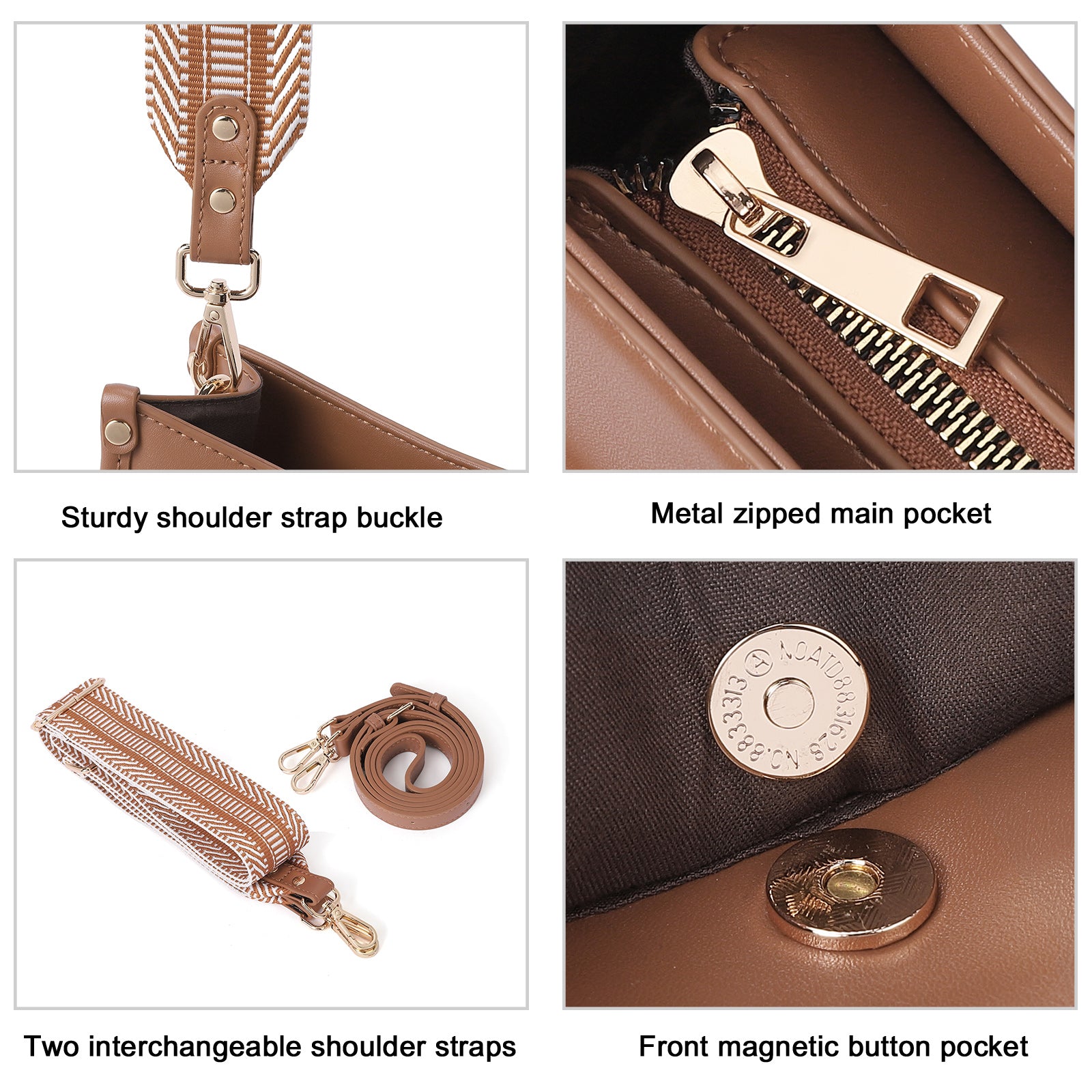 Trendy Medium Crossbody Bags with Two Straps