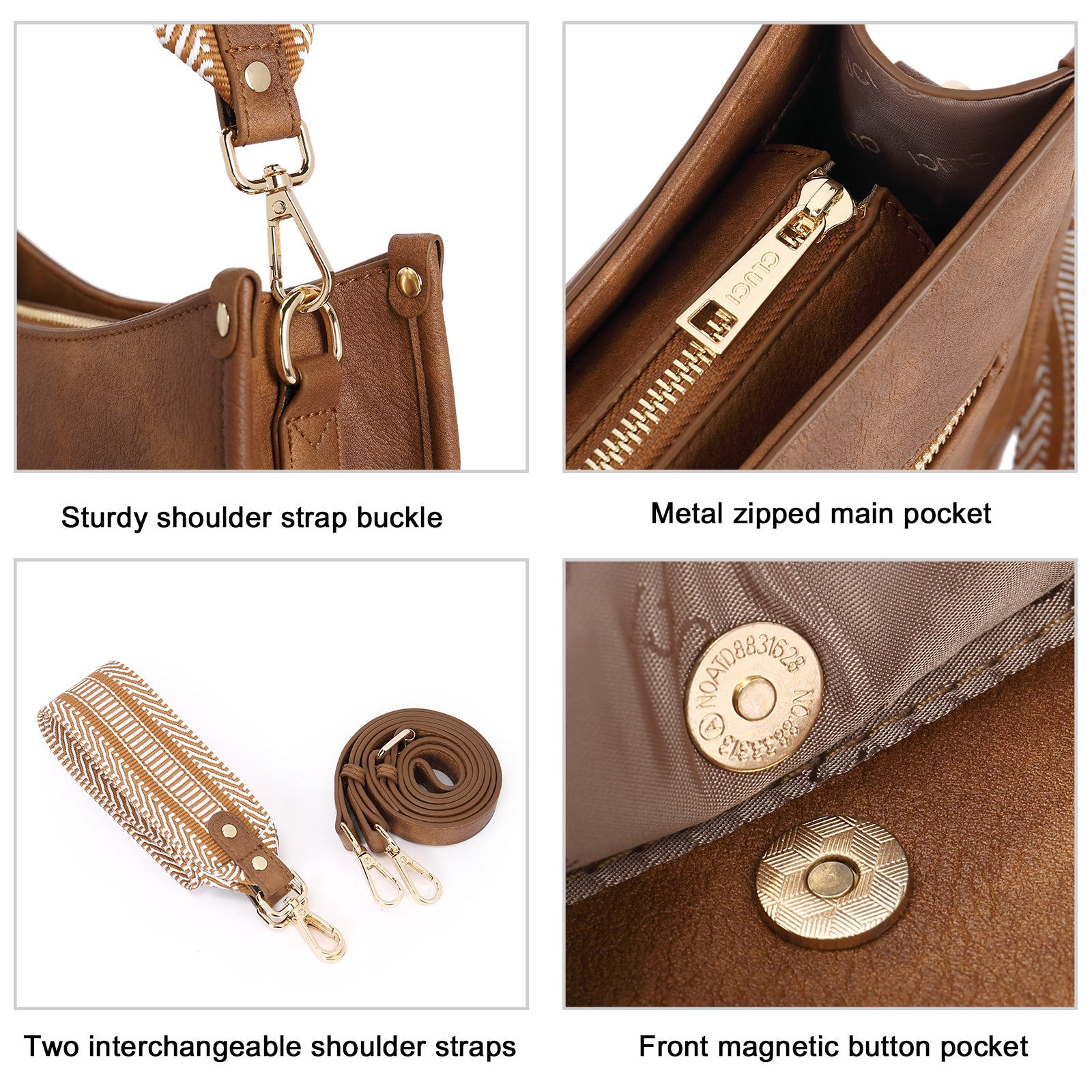 Trendy Medium Crossbody Bags with Two Straps