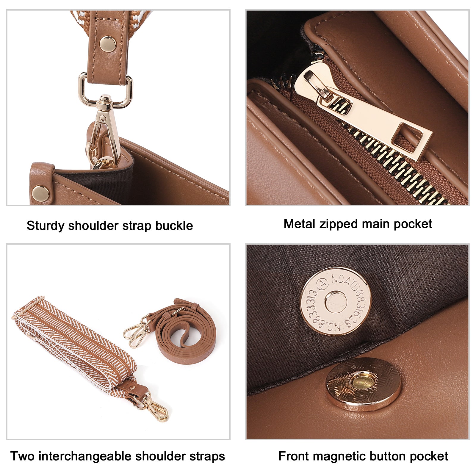 Trendy Medium Crossbody Bags with Two Straps