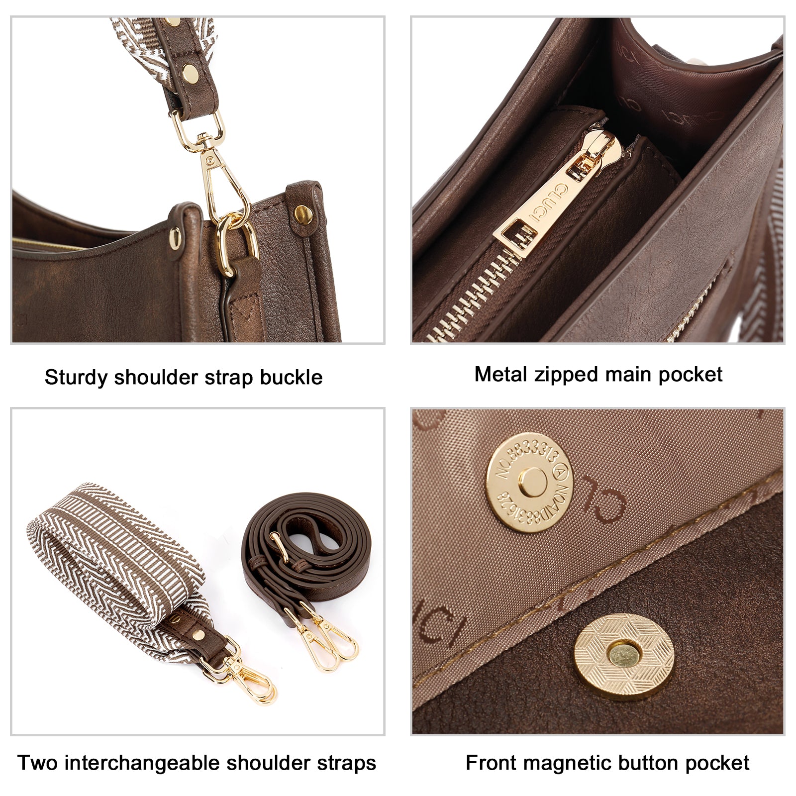 Trendy Medium Crossbody Bags with Two Straps