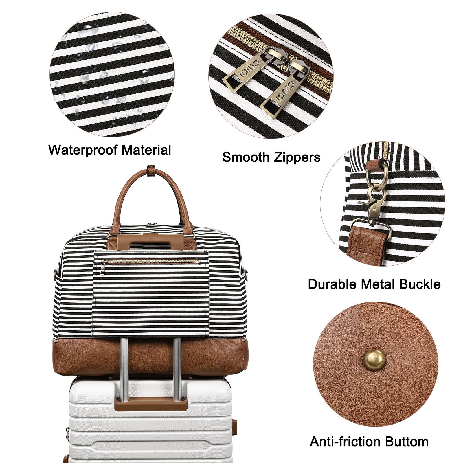 Leather Oversized Weekender Bags