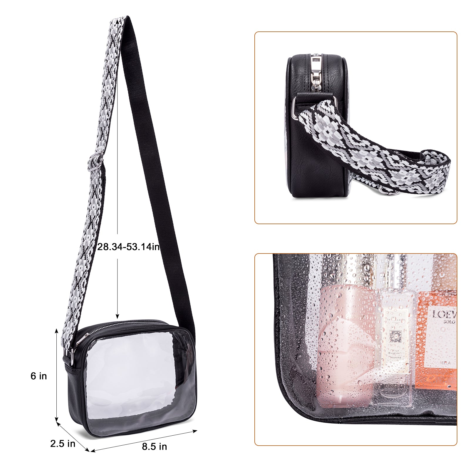 CLUCI Trendy Clear Crossbody Bags for Women