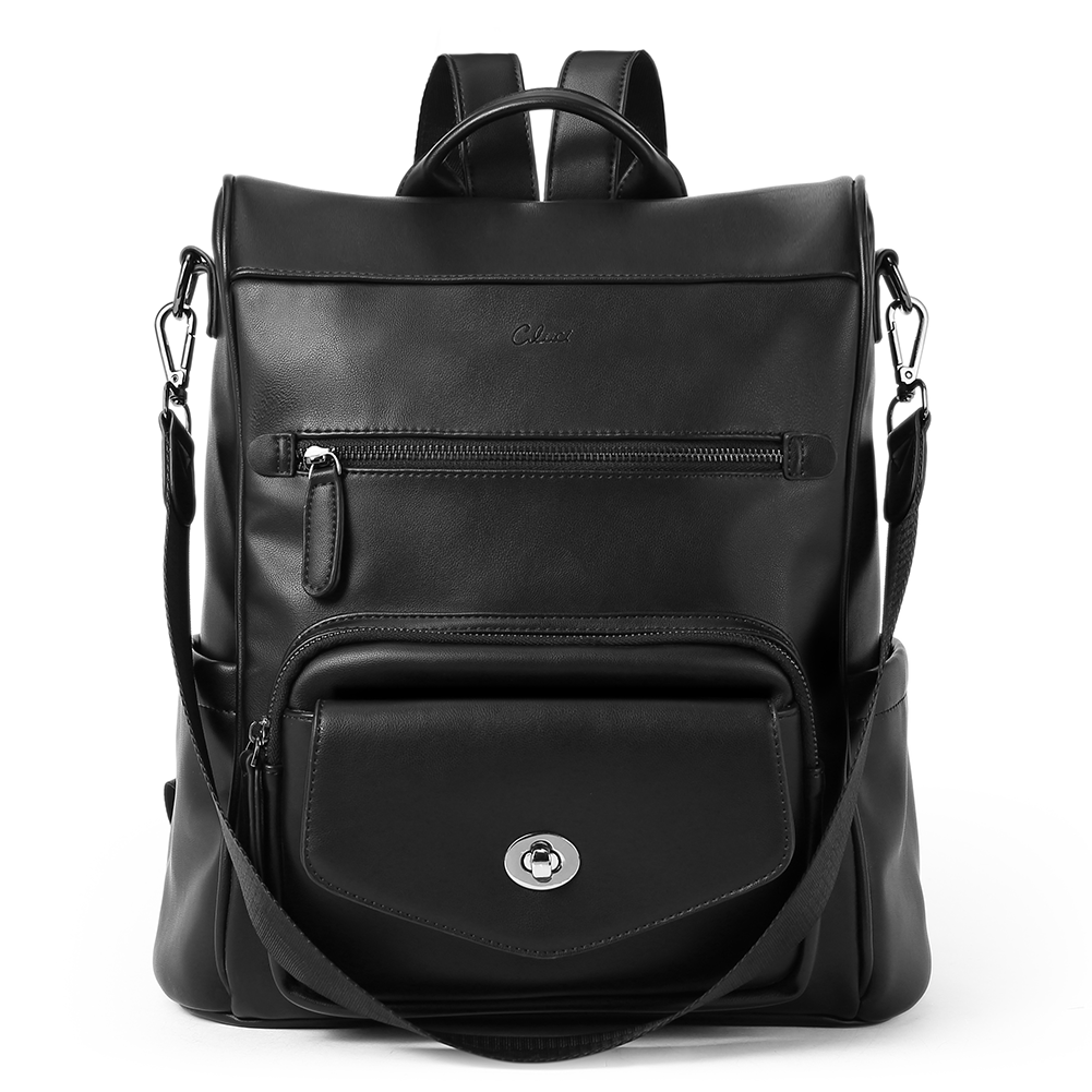 Greene Anti-Theft Vegan Leather Laptop Backpack Women's