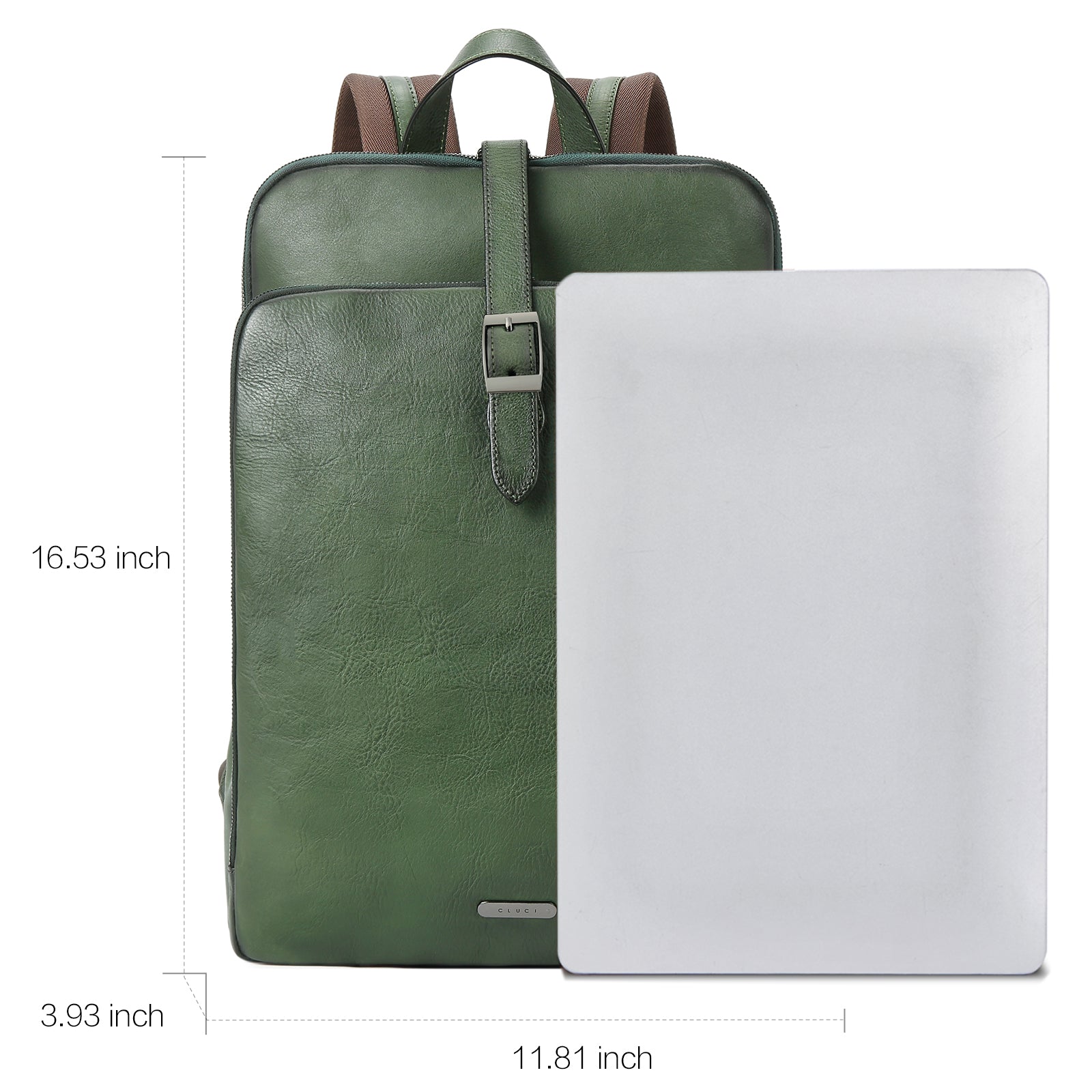 Koch  Vintage Full Grain Vegetable Tanned Leather Backpack For Work