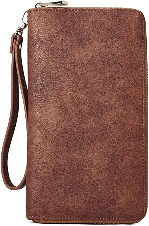 Fashion Women Genuine Leather Wallet Real Cowhide Leather Women Long Wallet  Purses Card Holder Clutch Purse Bag
