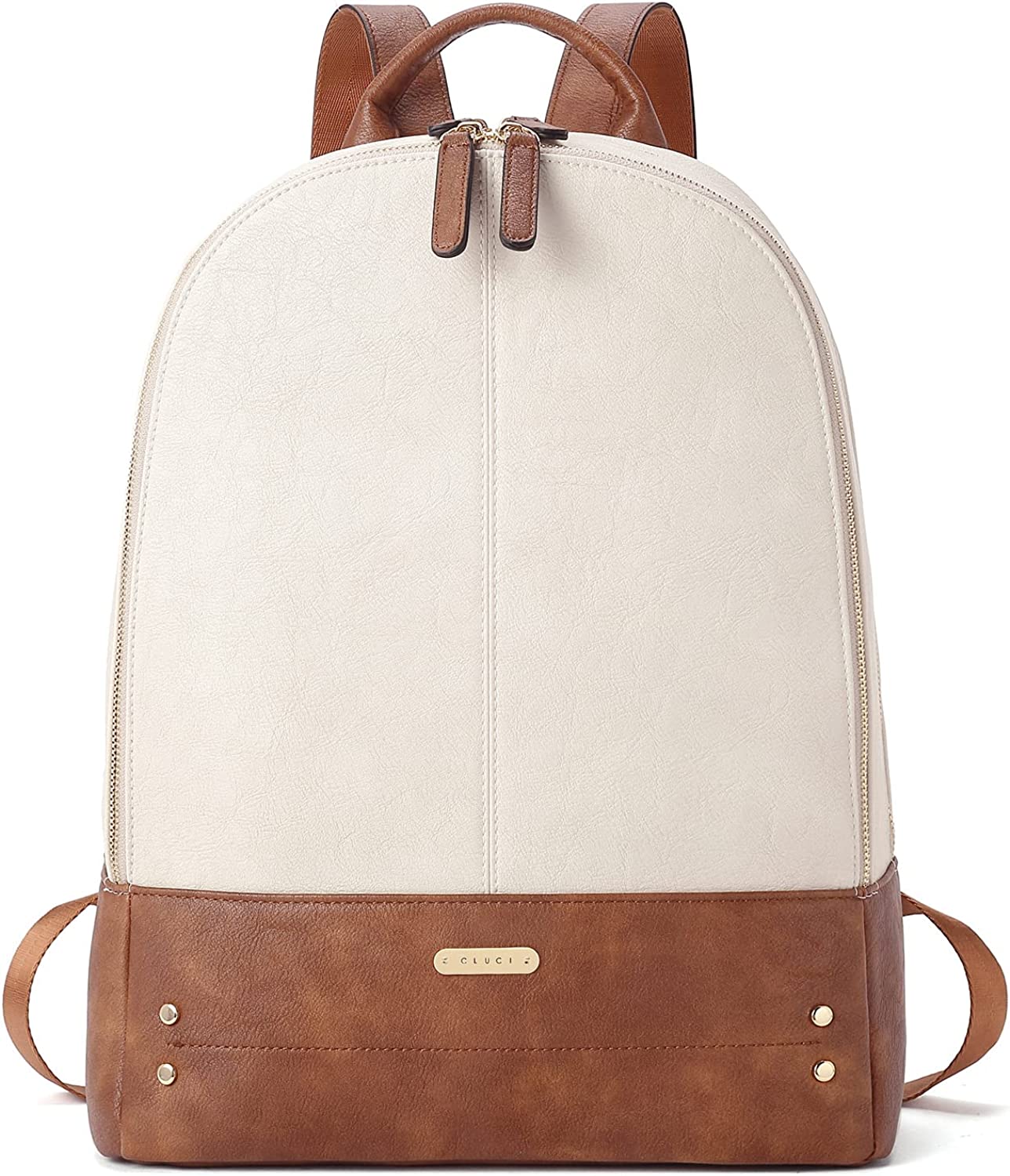 Leather backpack purse online laptop