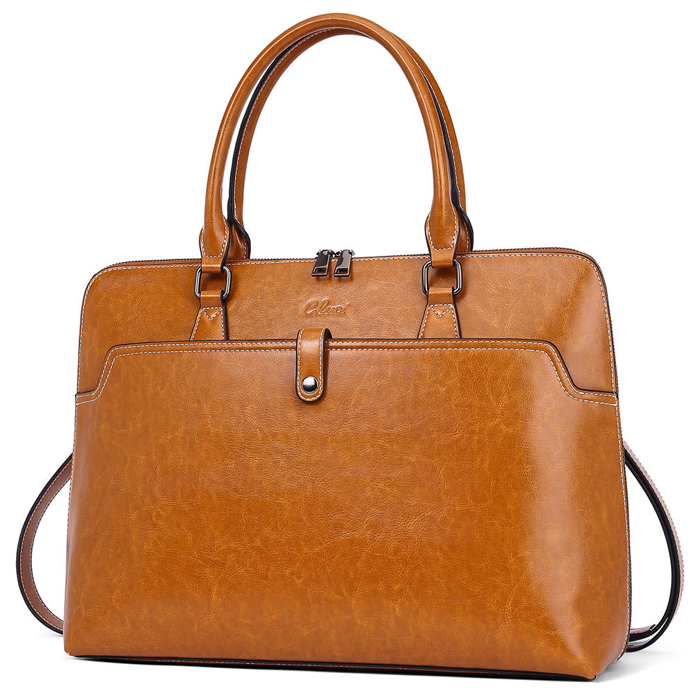 Claire  Premium Leather Messenger Briefcase For School And Work