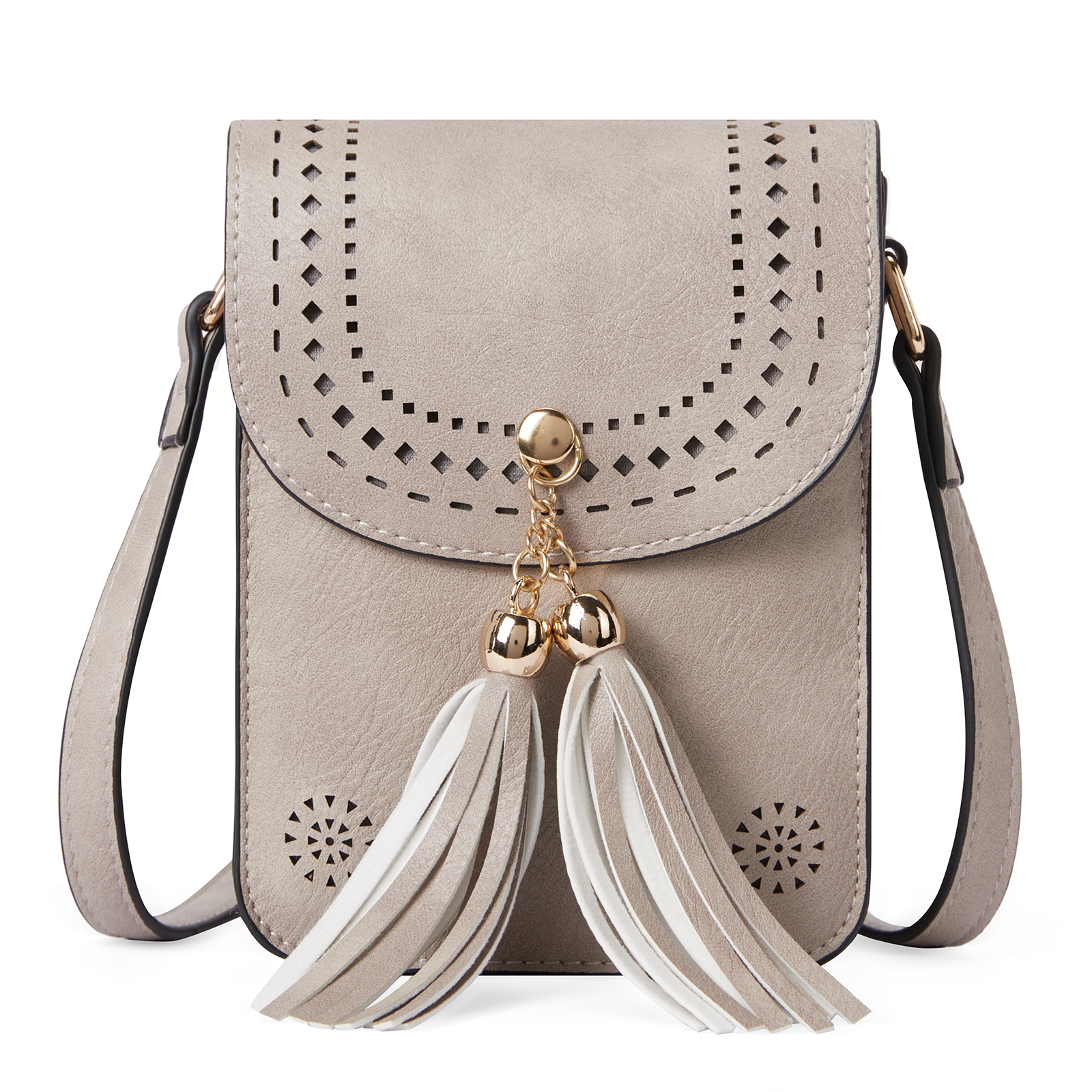 CLUCI Small Crossbody Bags for Women Trendy, Vegan Leather Cell Phone Purse Wallet with Tassel and Adjustable Strap