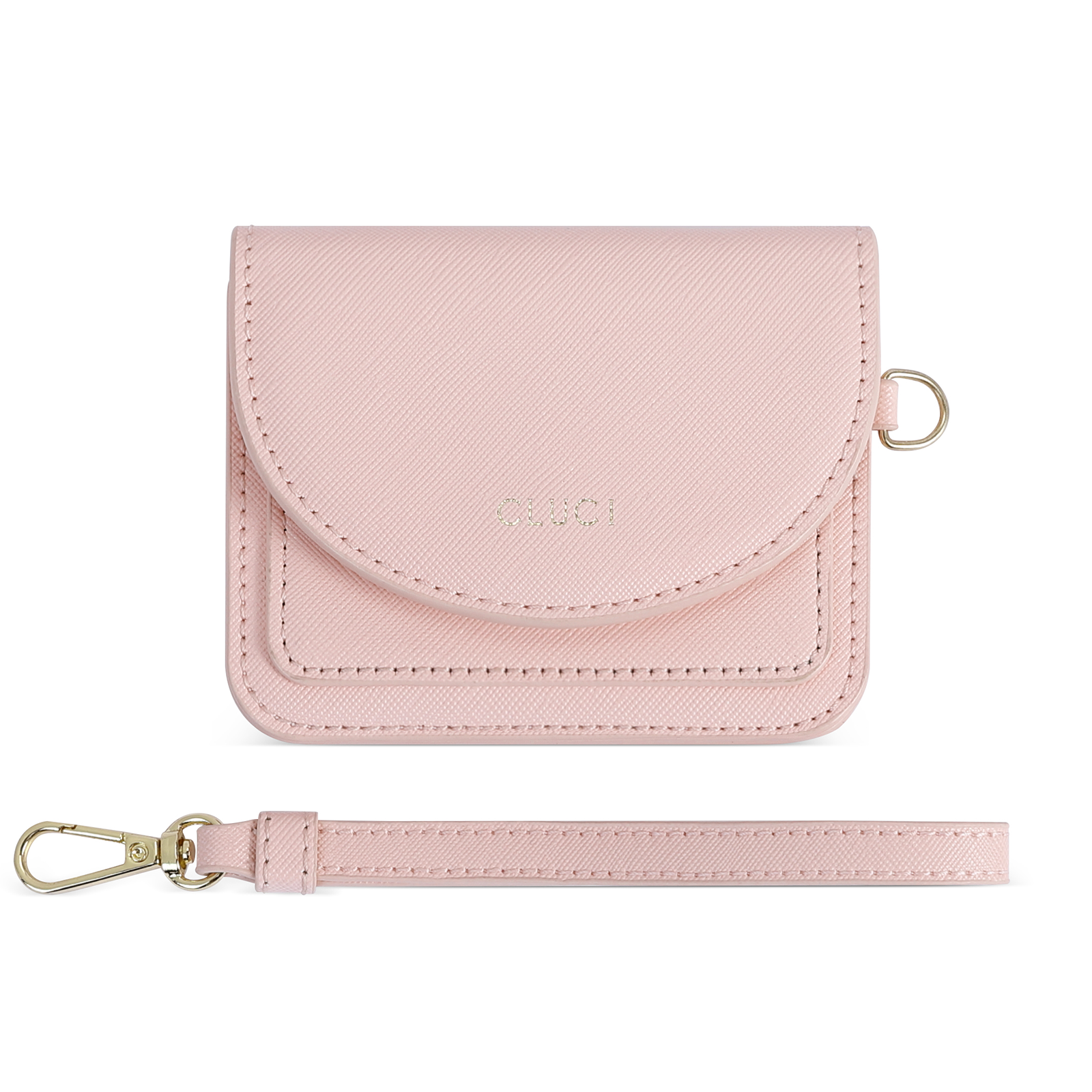 Small Leather Women Wallet | RFID Blocking Card Holder with Wrist Strap